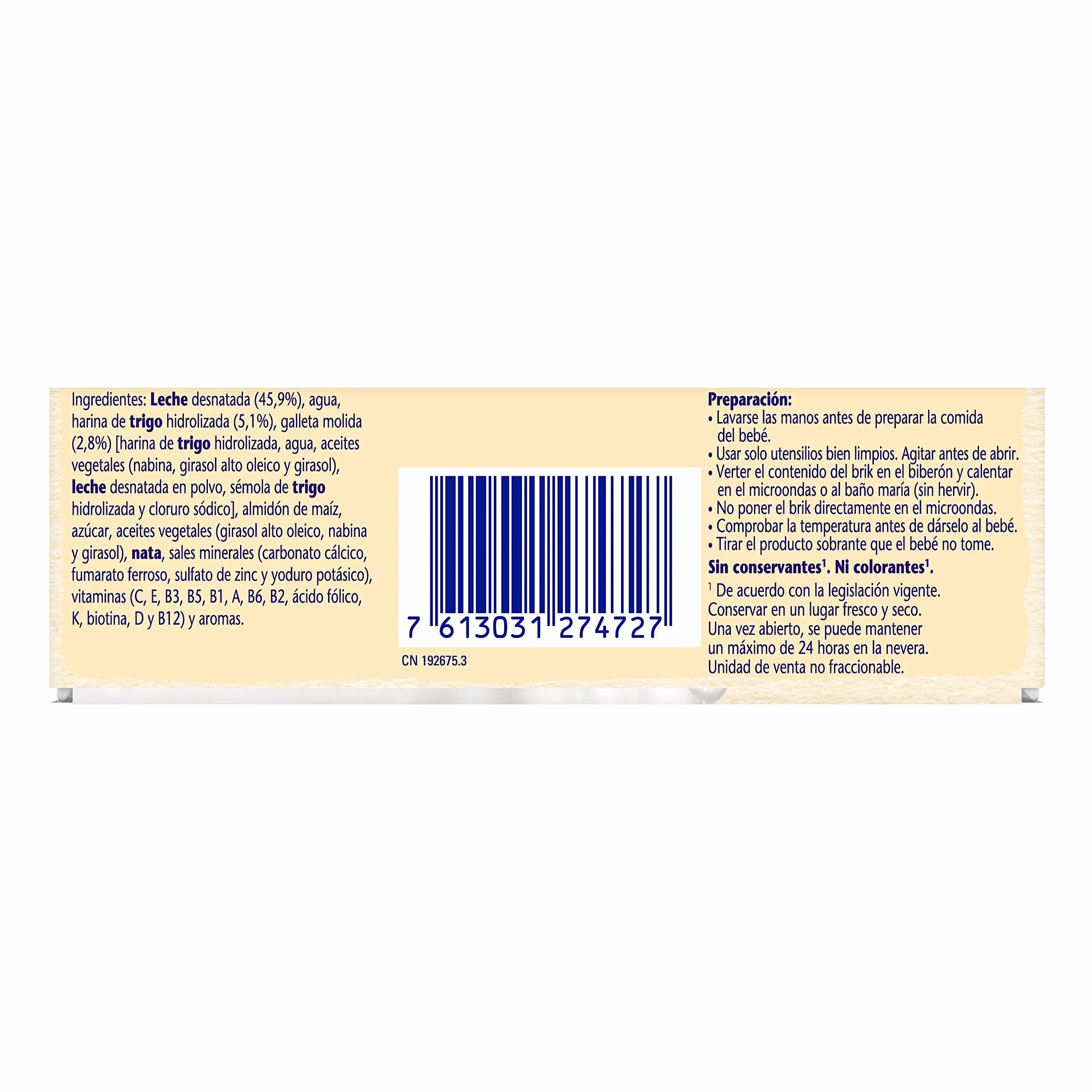Nestlé Alimentos Infantiles base de cereales con leche de continuación, 250 ml (Paquete de 12)