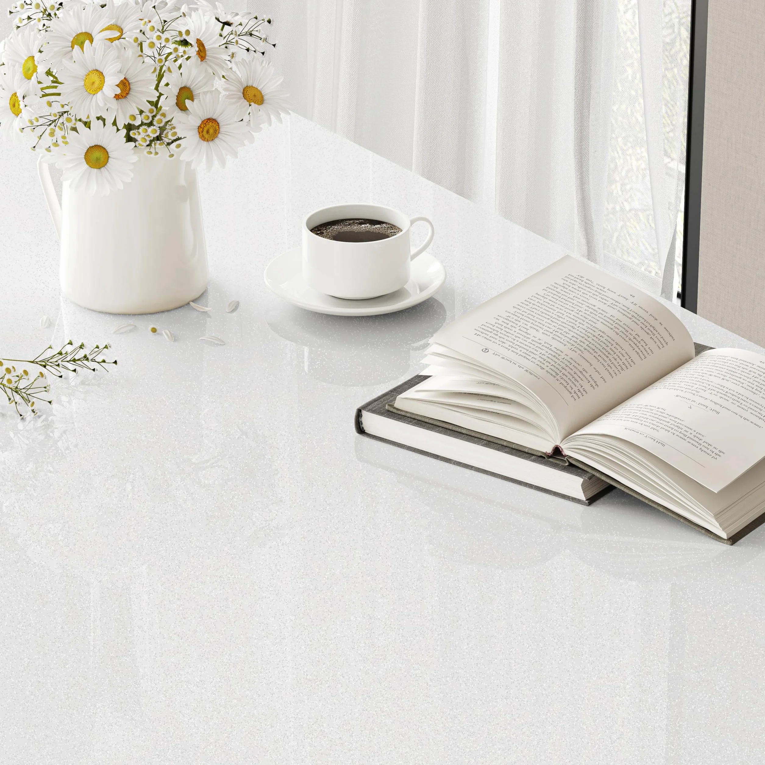 Hode Vinilo Adhesivo Muebles Blanco 40cmX3m Papel Adhesivo para Muebles Encimera Armario Cocina Efecto Alto Brillo Papel Pintado Autoadhesivo Impermeable Decorativo