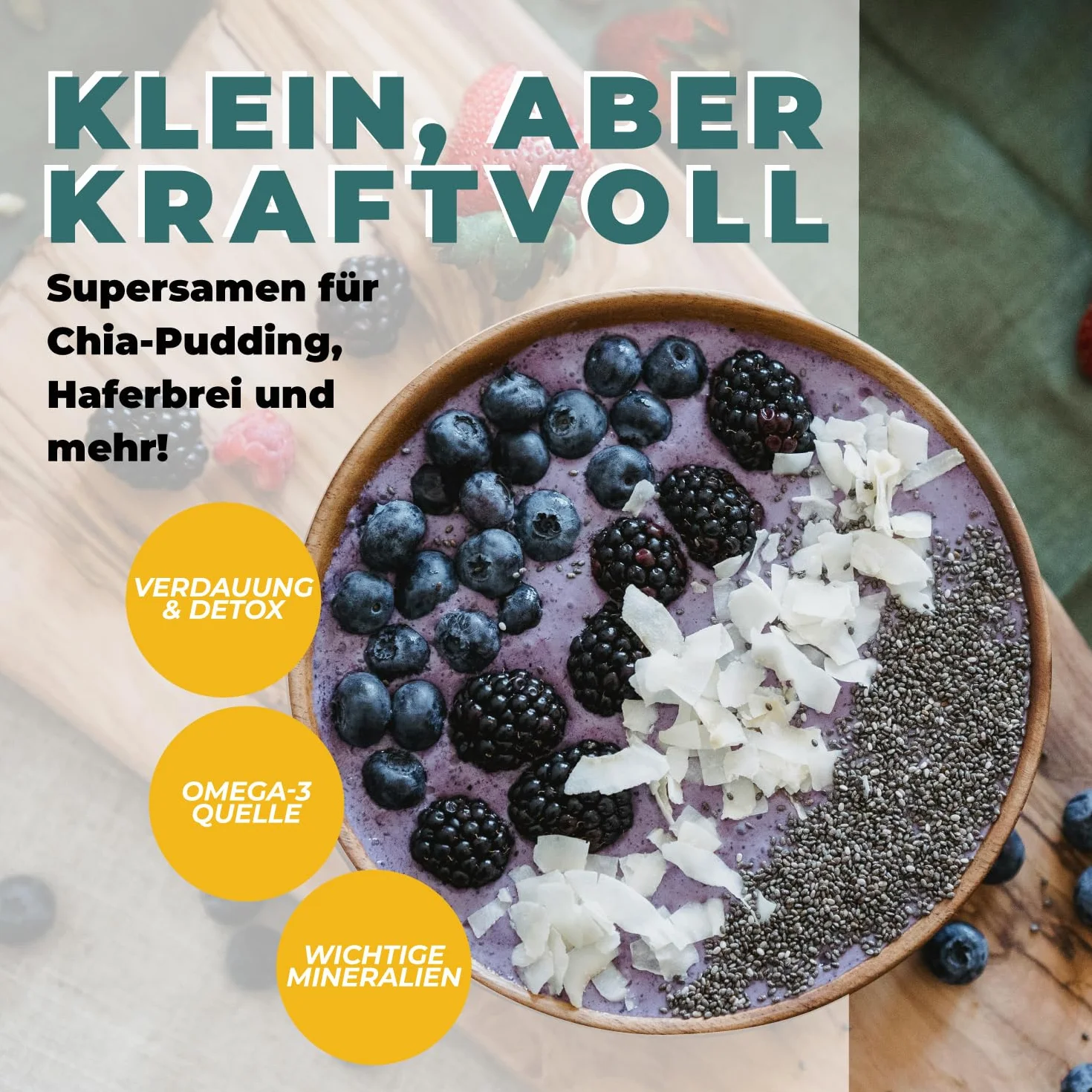 Naturacereal Chia Samen 1kg – Rico en Omega-3, Fibra & Proteínas Vegetales