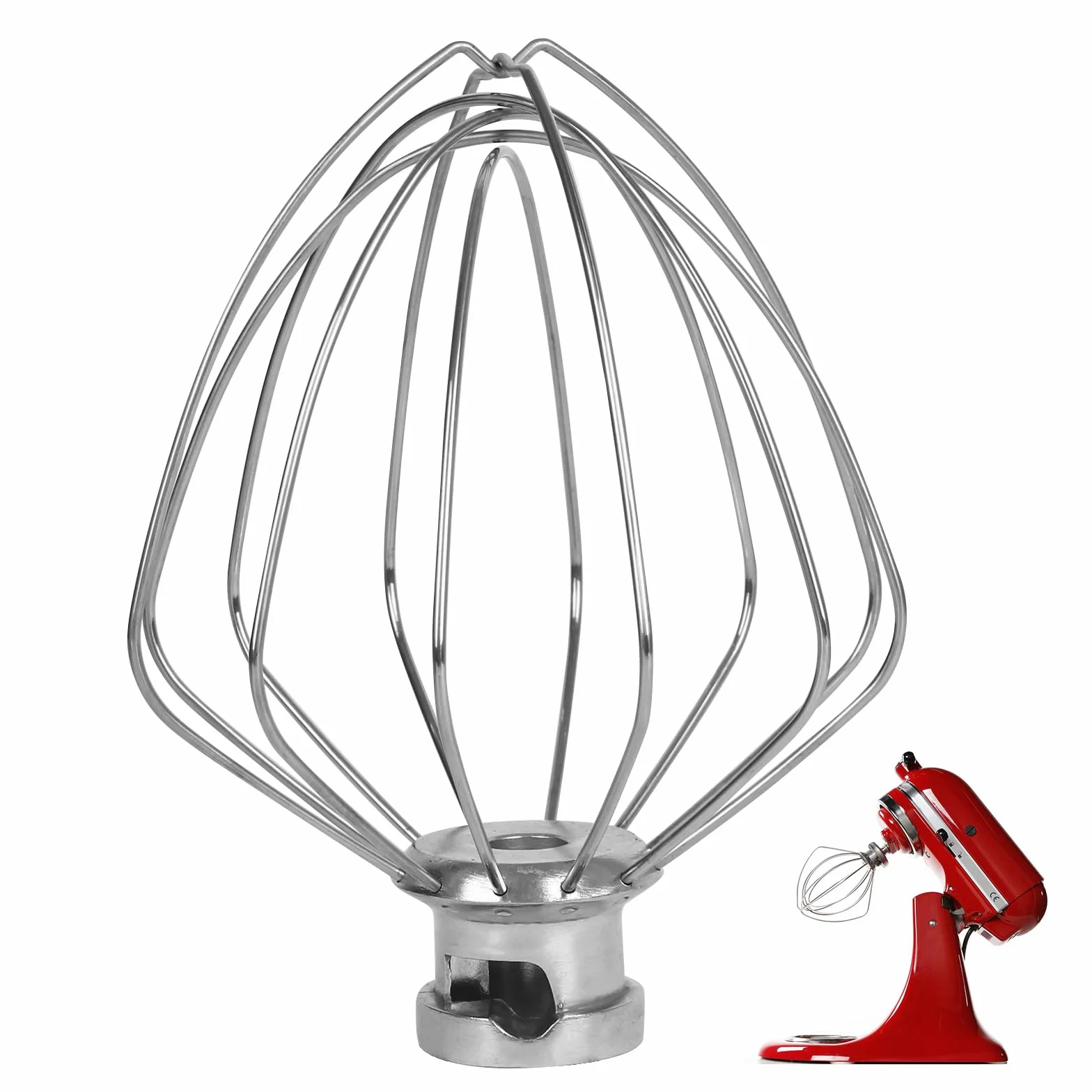 Batidor de espuma de acero inoxidable para Kitchen-Aid Artisan 5 Quart