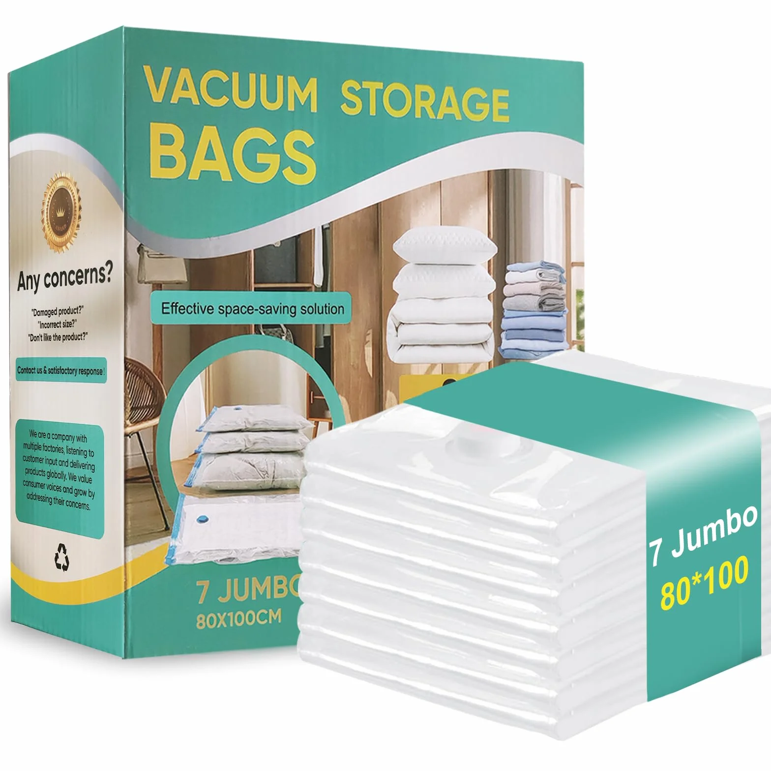 Bolsas Vacio Ropa Edredones 7 XL 80*100cm Sacos Vacuo Almacenamiento Reutilizables Aspirador