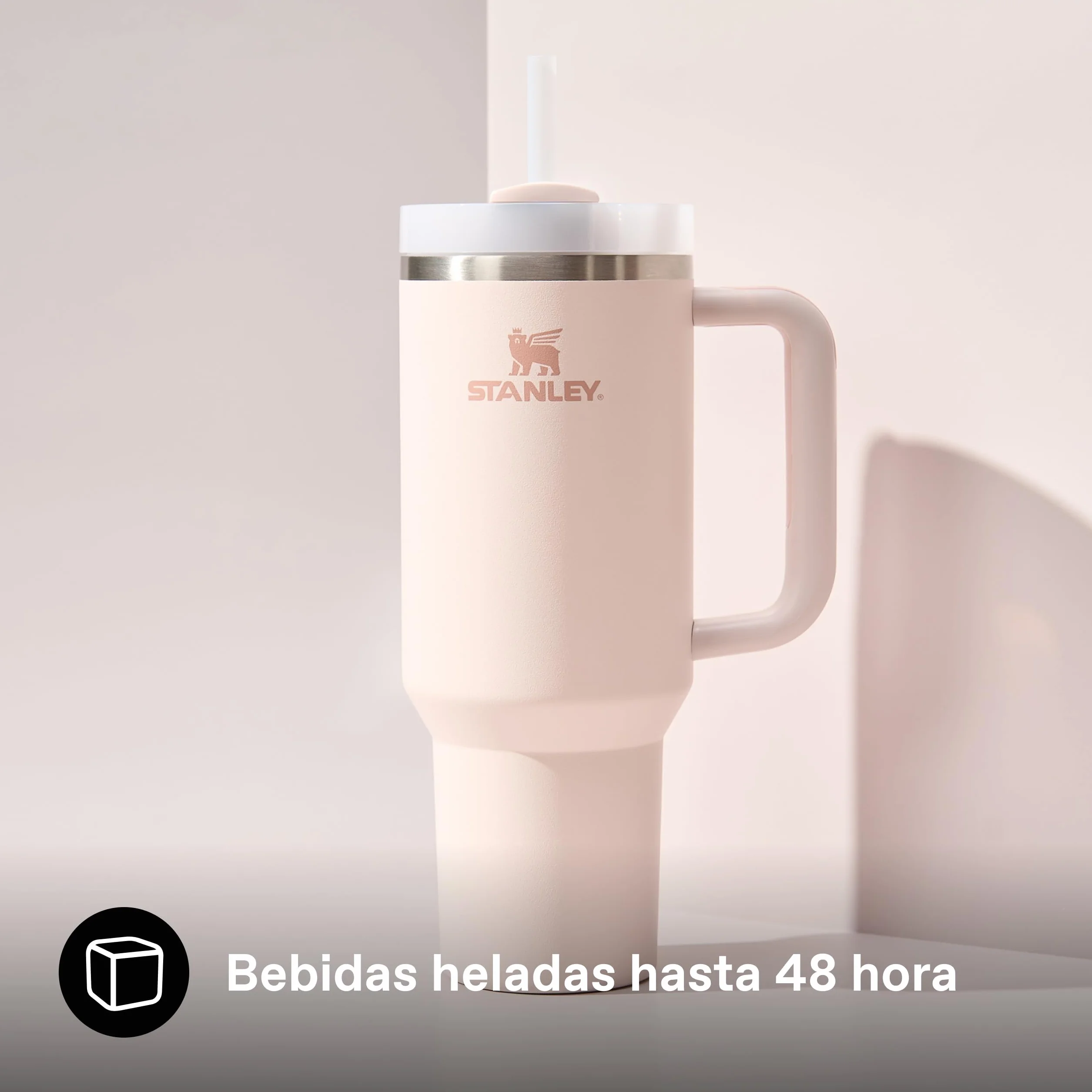 STANLEY Quencher H2.0 FlowState Tumbler 1.2L Termo Acero Inoxidable Sin BPA - Rose Quartz