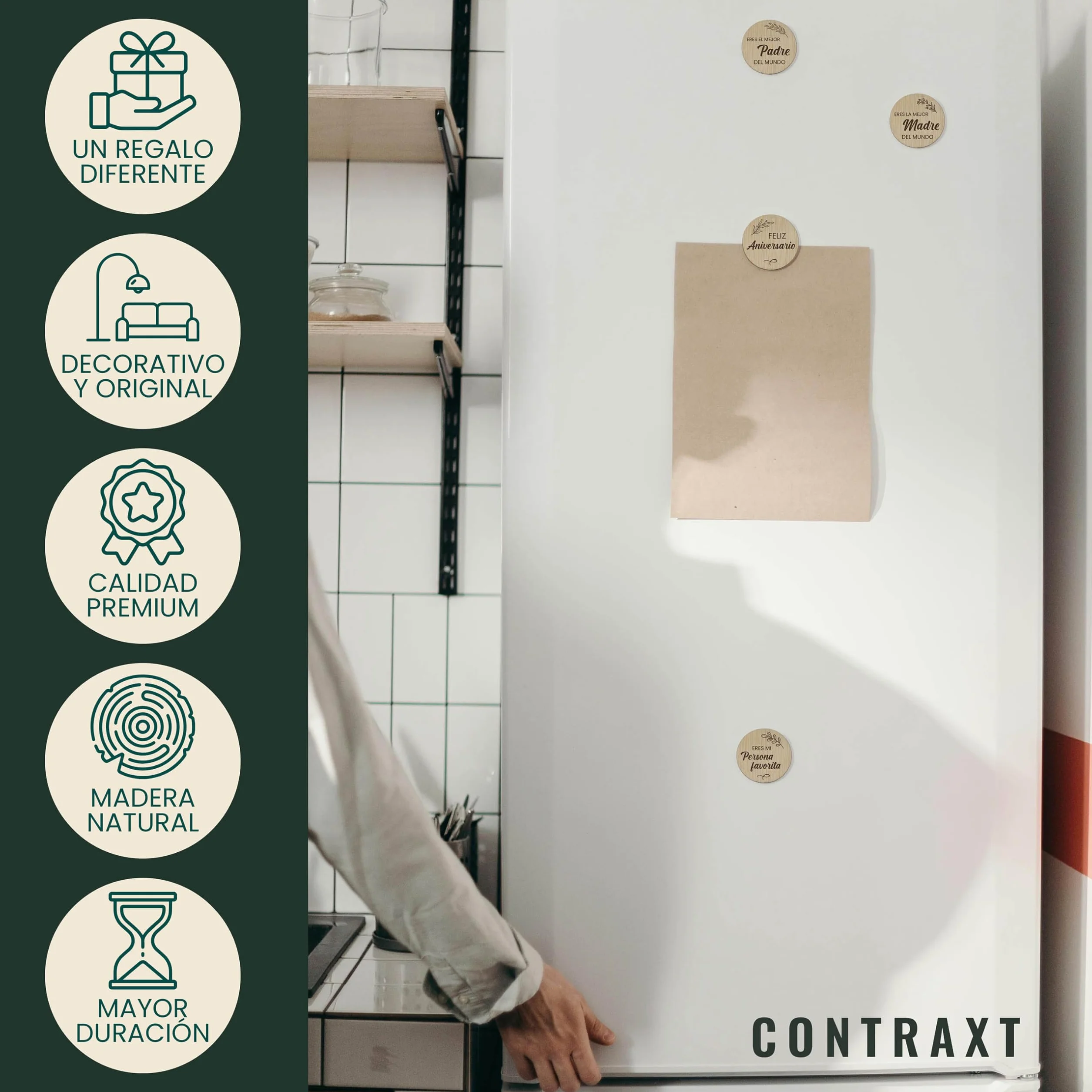 CONTRAXT Vela tarjeta Madera Regalo original Agradecimiento