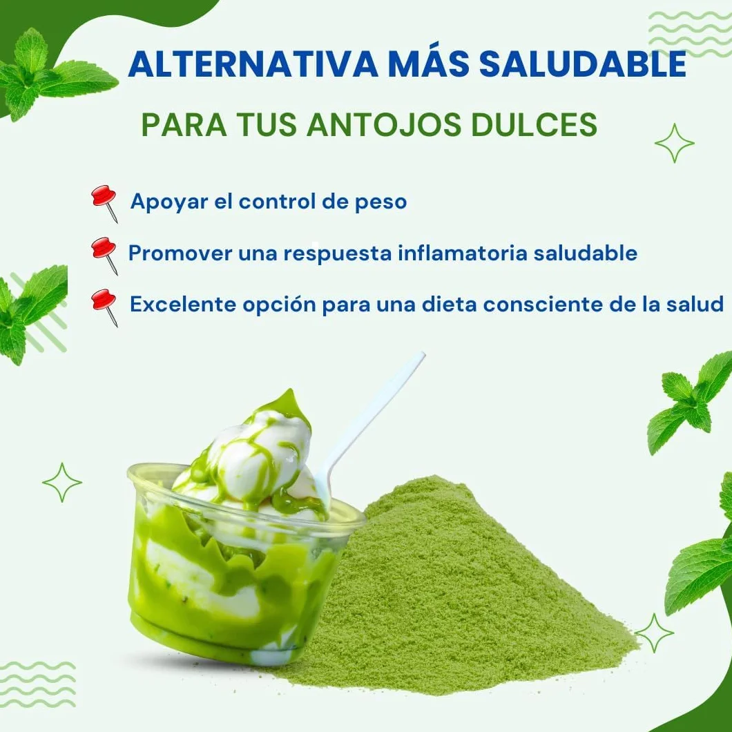 Stevia en Polvo Natural Pura Orgánica Hojas de Estevia Molidas 100% Naturales BIO Ecológico Endulzante 100 g