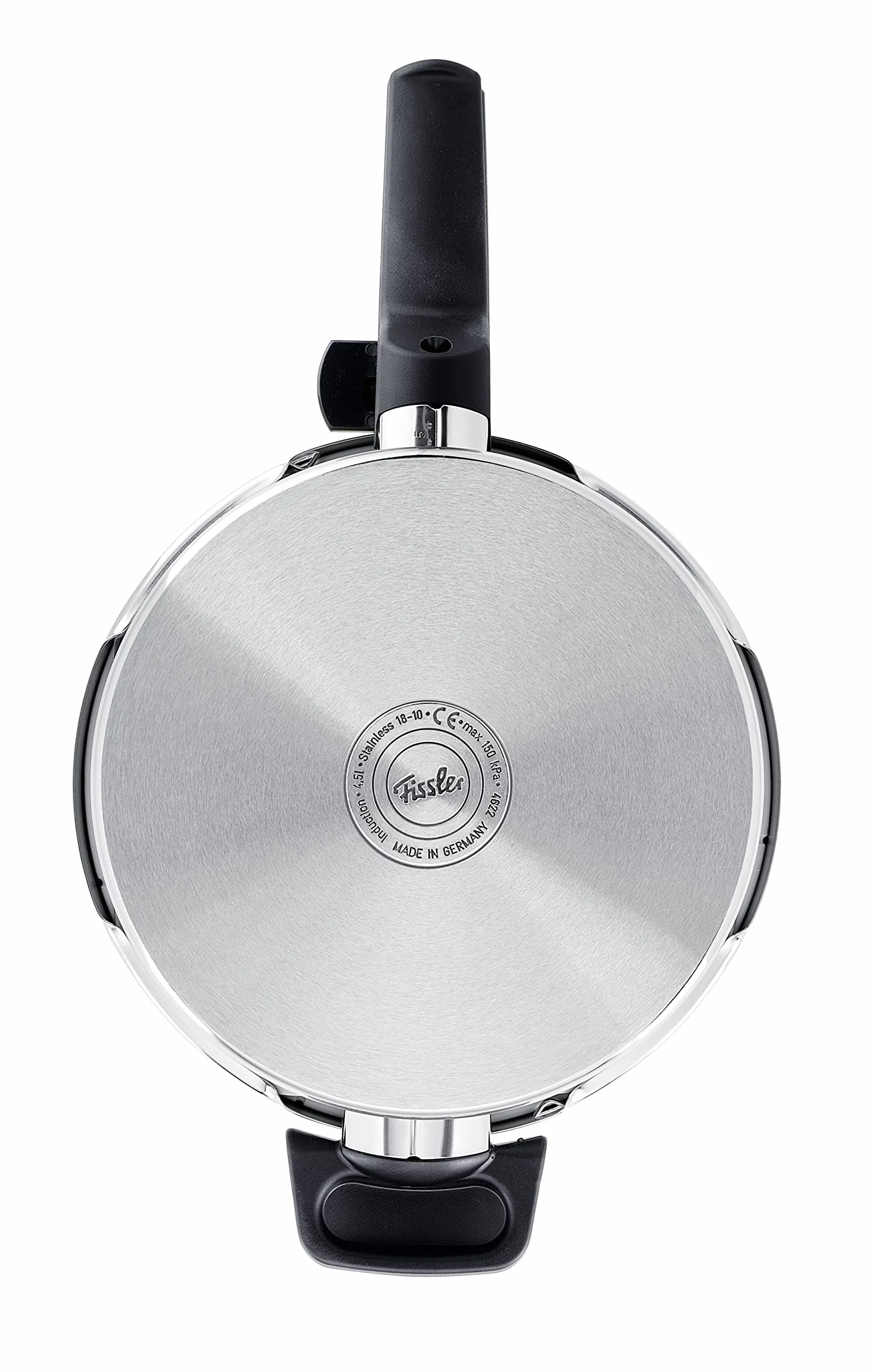 Fissler Vitaquick Premium Olla a Presión de 4,5 L y 22 cm de Diámetro, Acero Inoxidable, 2 Niveles de Cocción, Fabricada en Alemania, Inducción