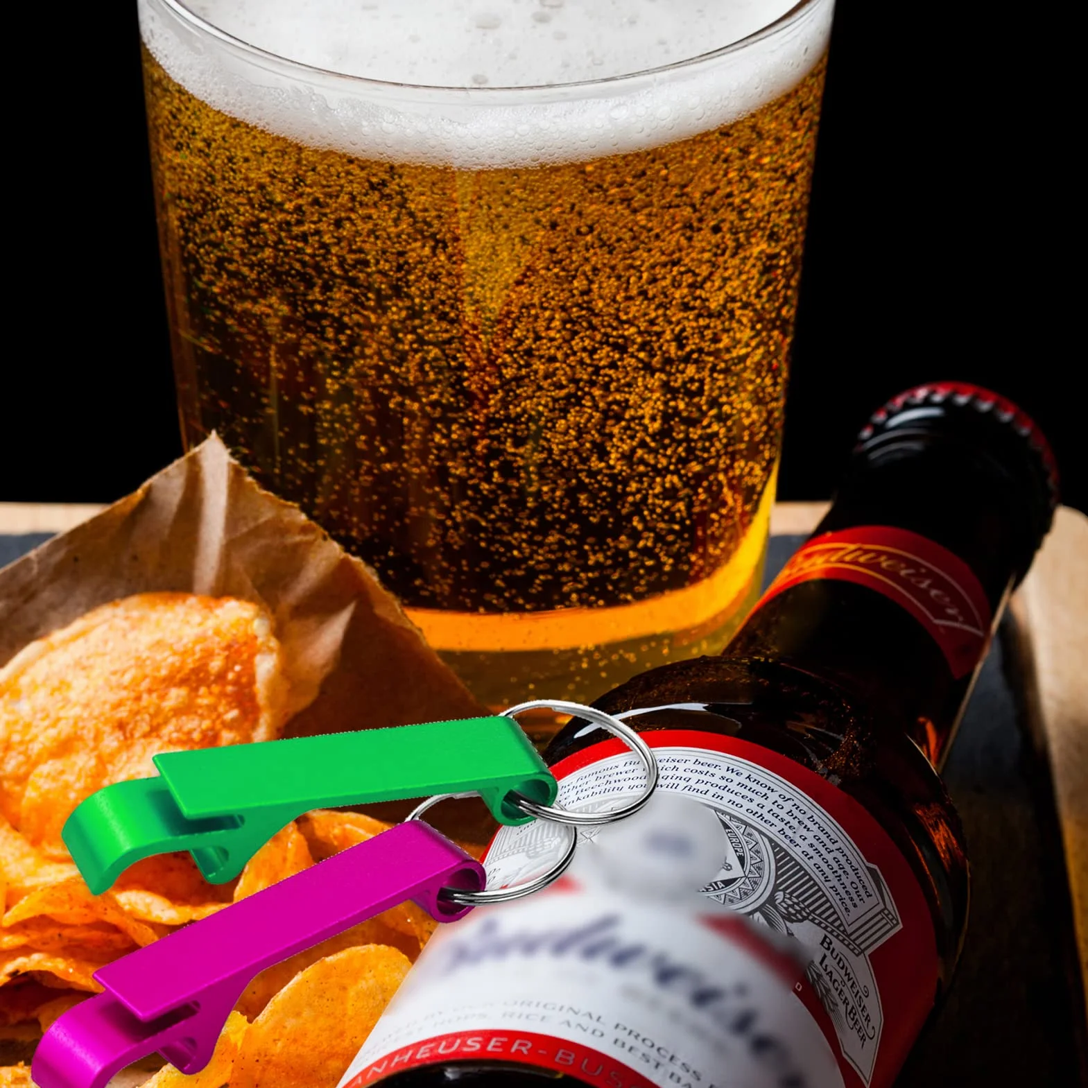 Llavero Abridor De Botellas, 8 Pcs Abridor de Cerveza Aluminio, Llaveros Abrebotellas con Anilla, Bolsillo Pequeño Bar Pinza para Bebidas, Llavero Abridor Cerveza, para Cerveza De Jugo Beber
