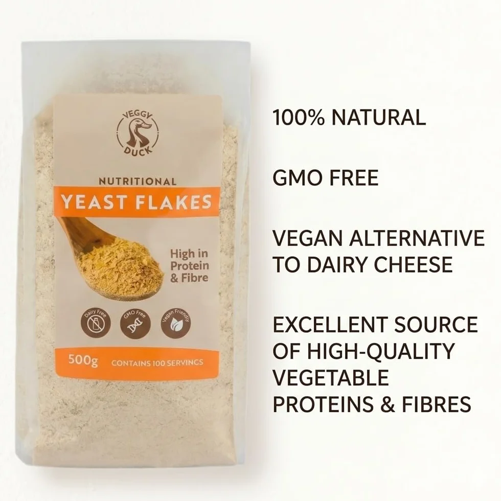 Veggy Duck Levadura Nutricional en Copos 500g Natural Vegana