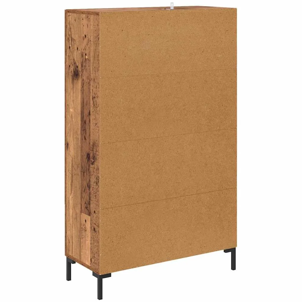 vidaXL Alacena Madera Vieja 69,5 x 31 x 115 cm Madera contrachapada, Armario Moderno para Sala, diseño Rectangular, Mueble Resistente con Amplio Espacio, ¡Funcional y con Estilo