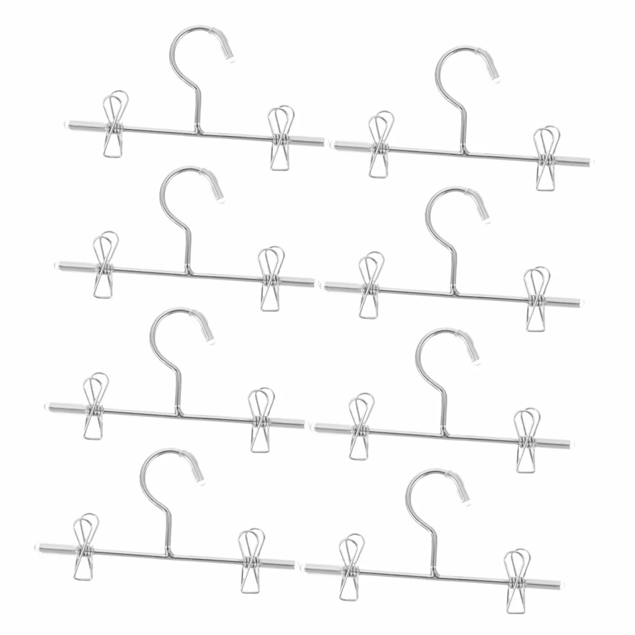 8 mini perchas de metal para ropa de muñecas, diseño que ahorra espacio con clips protectores para armario de muñecas, perfectas para guardar vestidos, trajes y accesorios