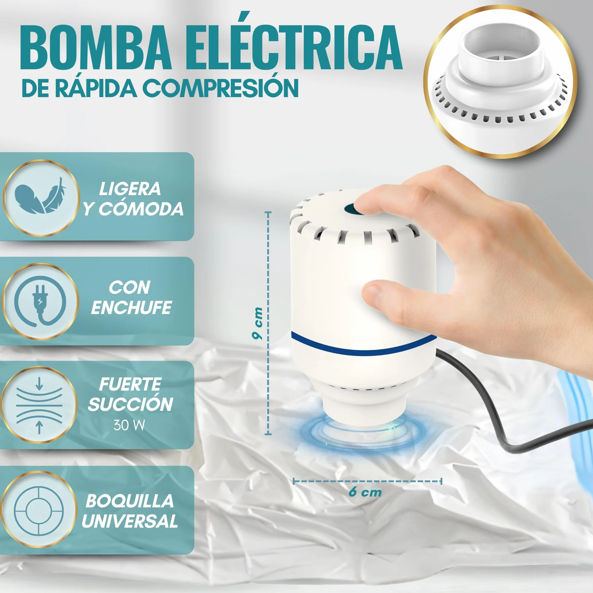 Maname Bolsas Vacío Ropa Pack 14 Bolsas al Vacío con Bomba Eléctrica