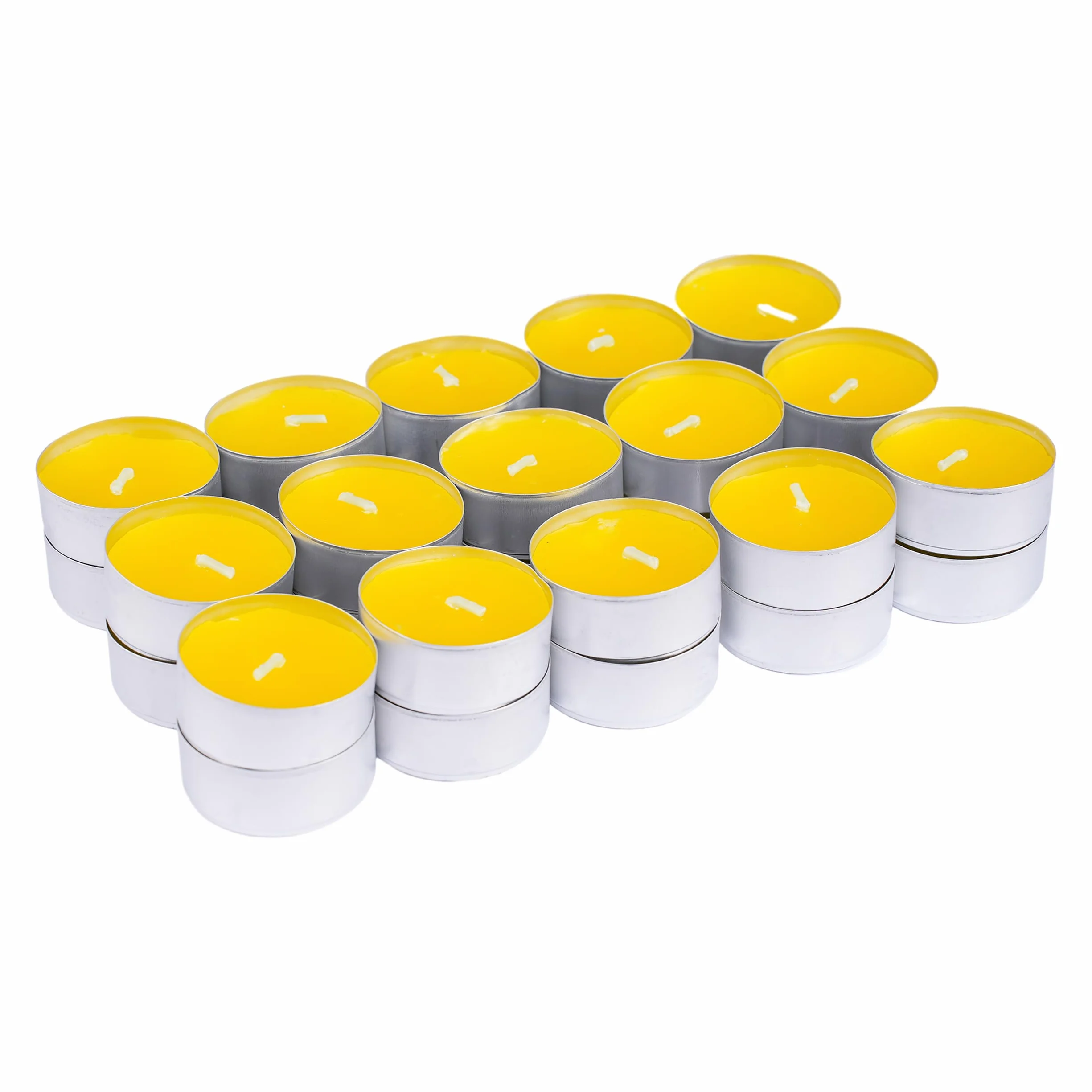 H HANSEL HOME Velas de Té Citronela Antimosquitos Pack 30 Tealights 4 Horas