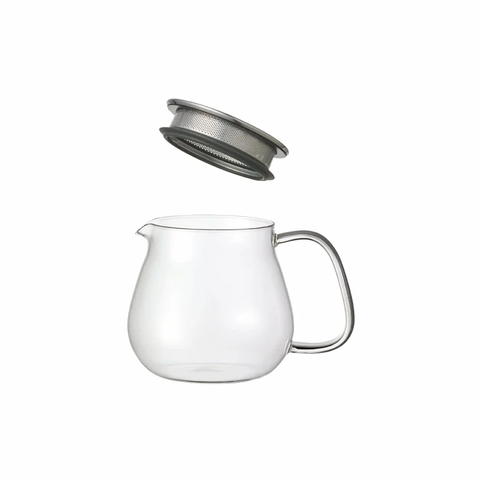 Kinto Unitea Tetera One Touch 460 ml Vidrio Filtro Tapa Acero Inoxidable