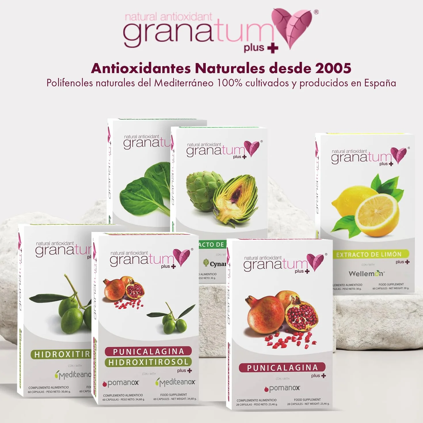 Granatum Plus Pack de 6 Botellas de Zumo de Granada Natural 750ml 100% Exprimido Sin Azúcares Añadidos