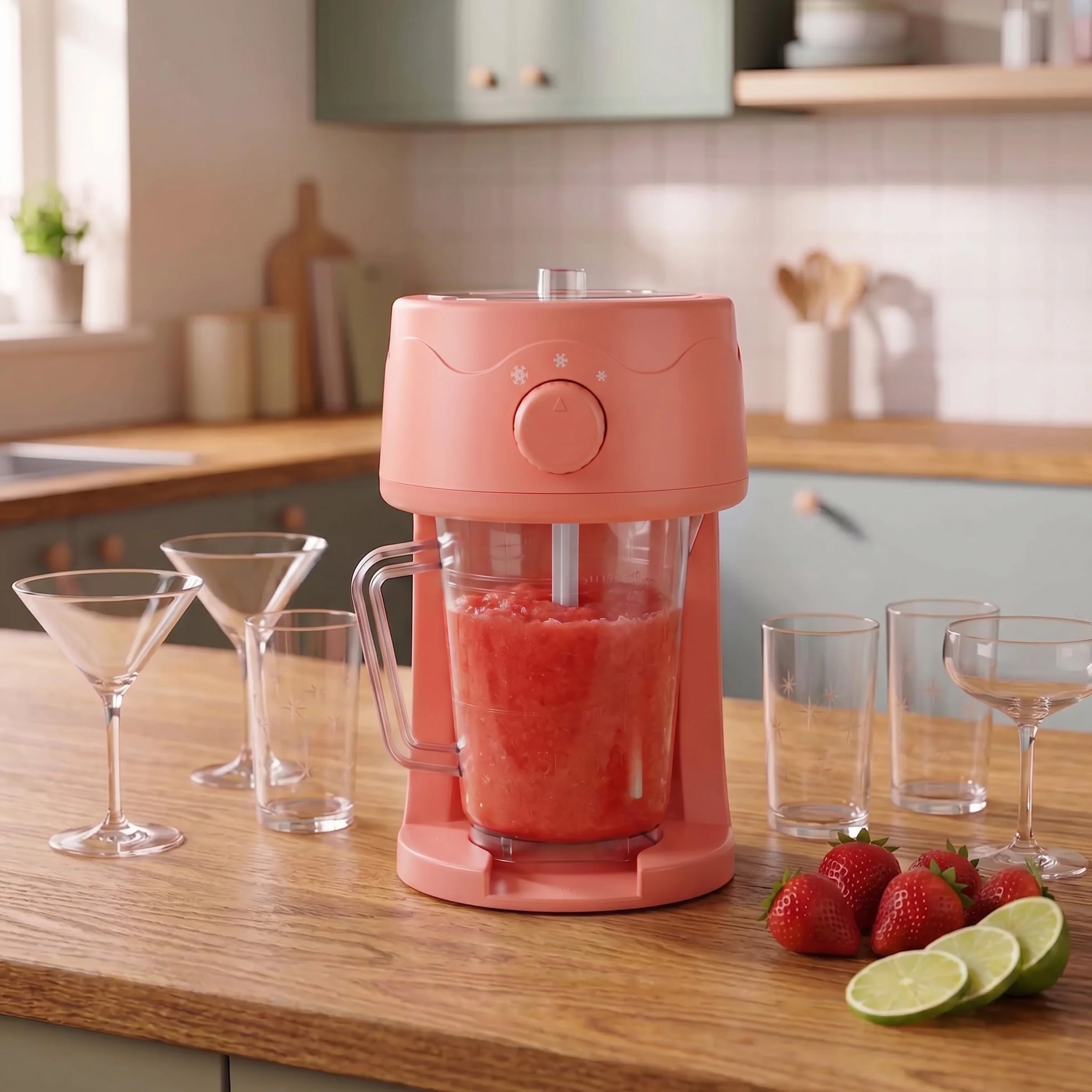 Giles & Posner Funfair Máquina para hacer granizados 1,1 L acero inoxidable 3 modos hielo fino esponjoso grueso café helado cócteles