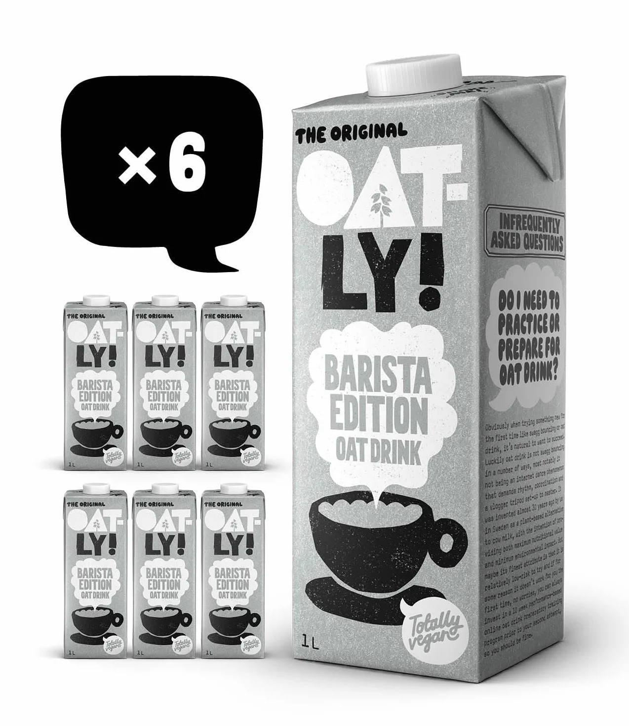 Oatly Bebida de Avena Barista Edition 1 L Paquete de 6