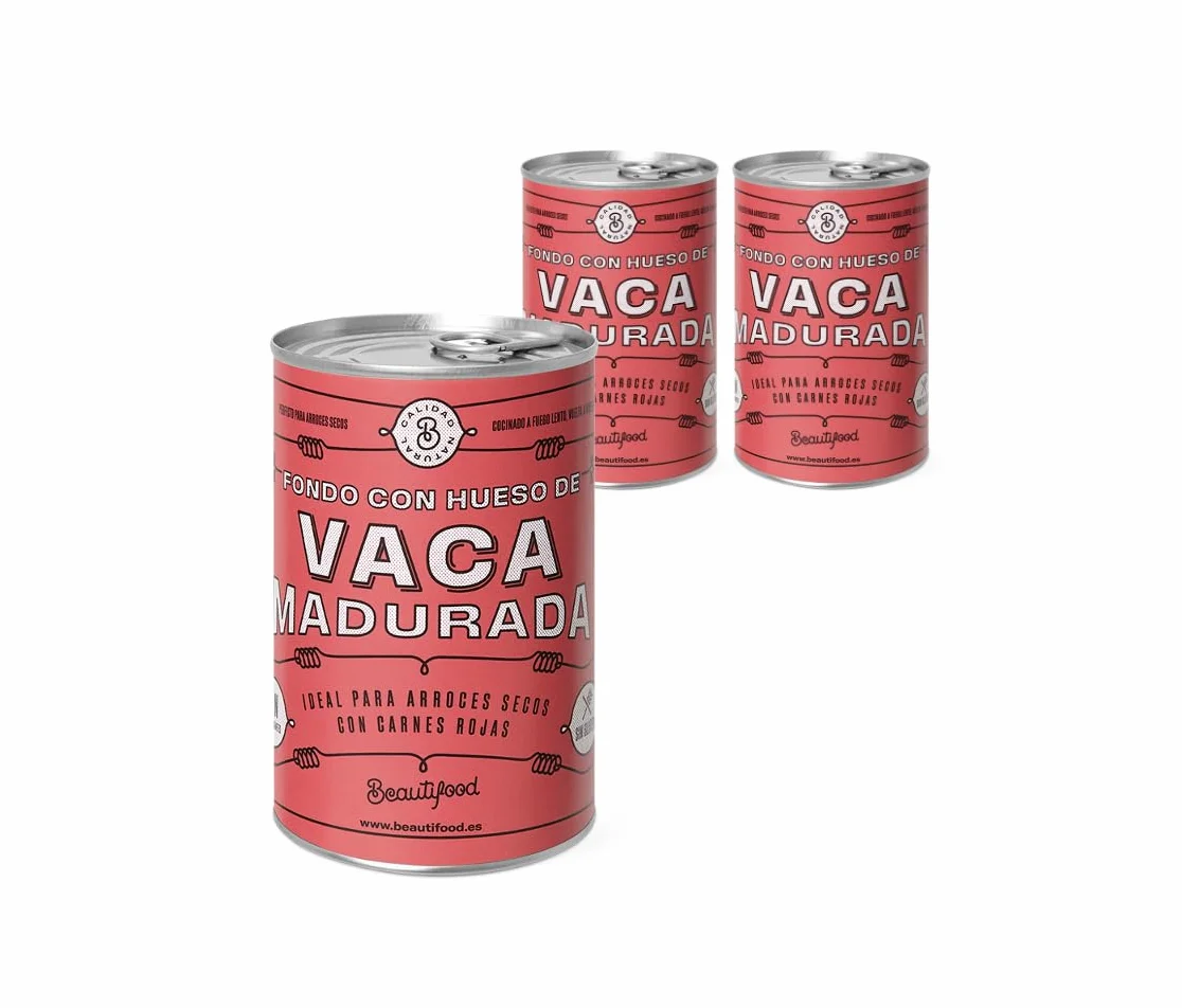 Beautifood Caldo de Vaca Concentrado Fondo de Vaca Madurada 100% Natural 3x400g