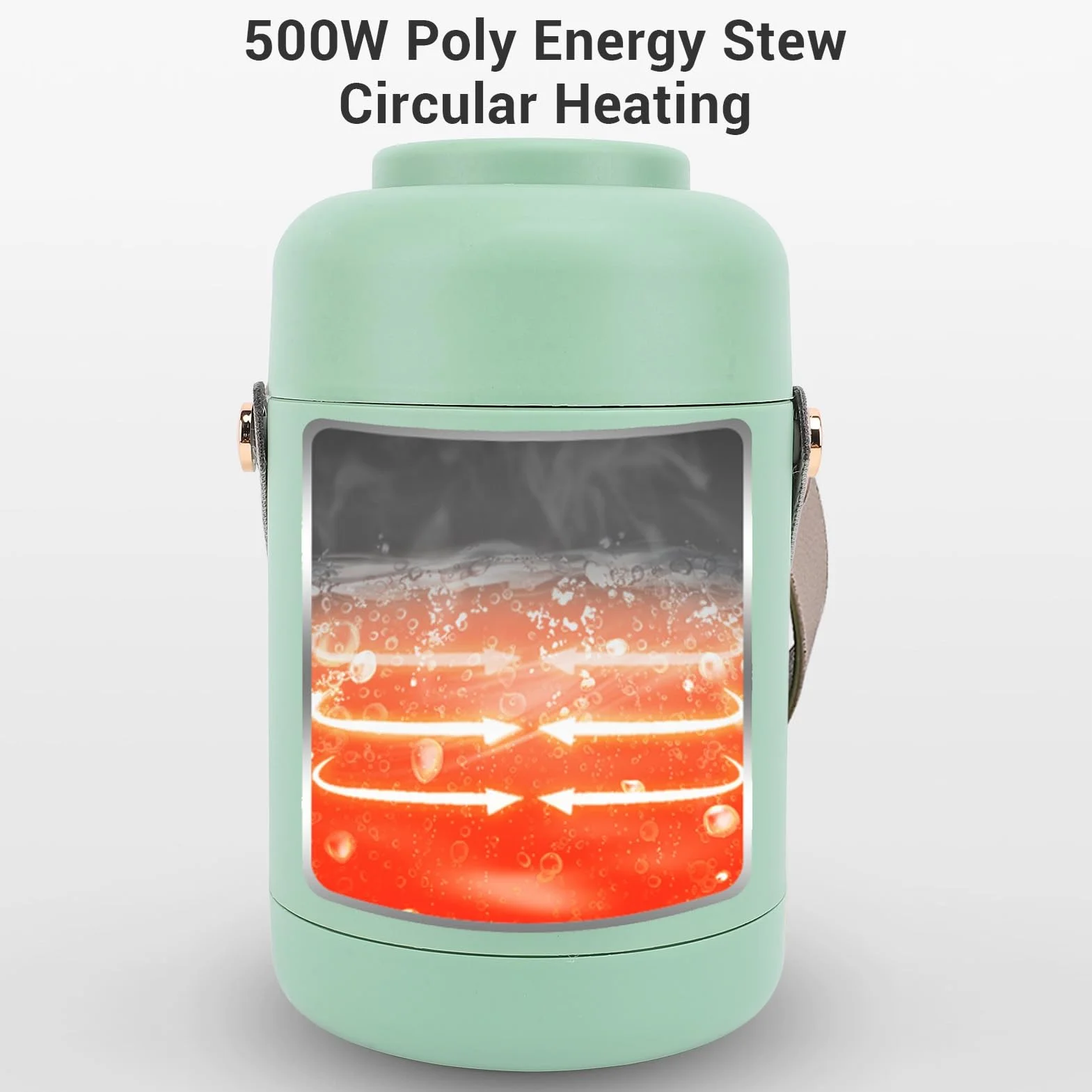 Olla Caliente Eléctrica con Vaporera 800 Ml Antiadherente Portátil 6 Modos