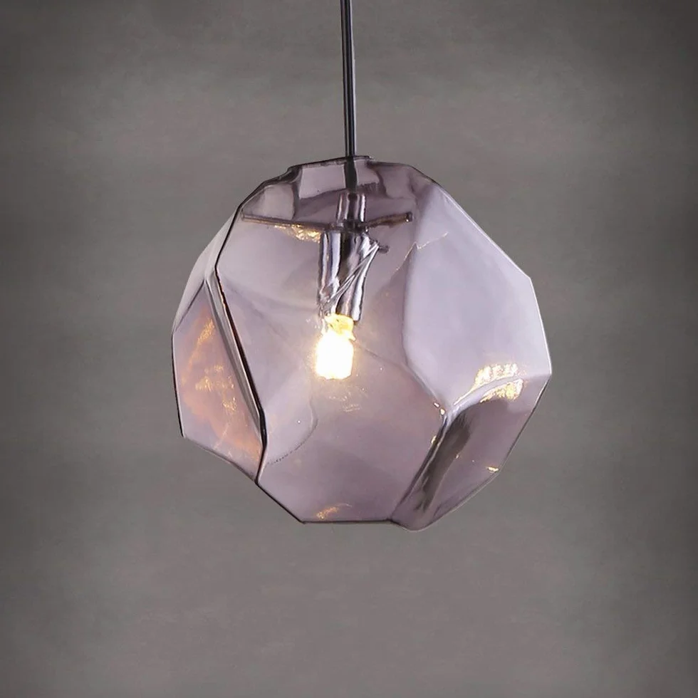 Lámpara de Techo, Lámpara de Techo LED de Vidrio Creativa for Dormitorio, Oficina, cafetería, Restaurante, galería de Arte, Halloween, Navidad(Gray)