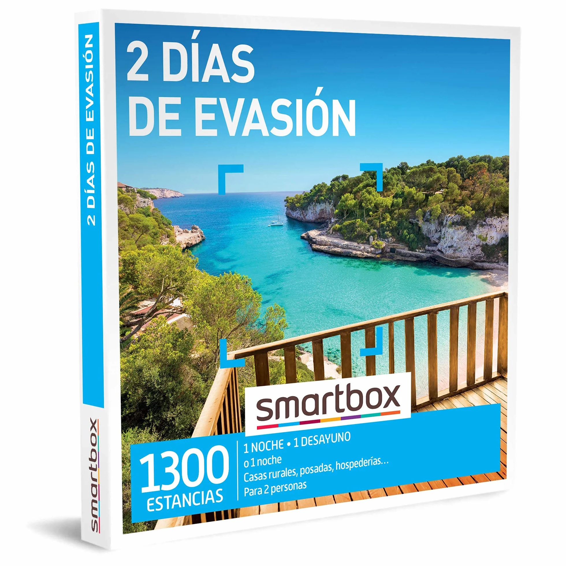 Smartbox - Caja Regalo 2 días de evasión - Idea de Regalo para Parejas - 1 Noche con Desayuno o 1 Noche para 2 Personas