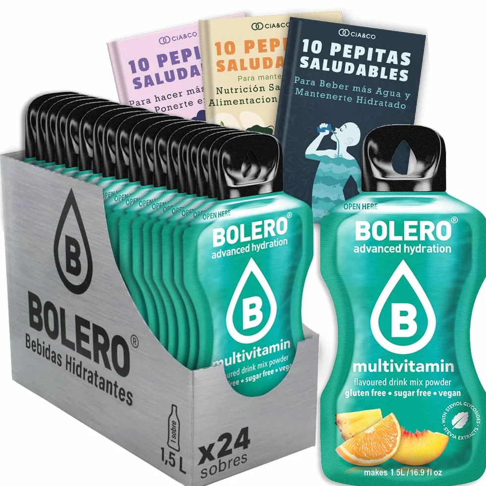 Bolero MULTIVITAMINAS Hidratante Sin Azucar 24x9 grs + 30 Pepitas Saludables