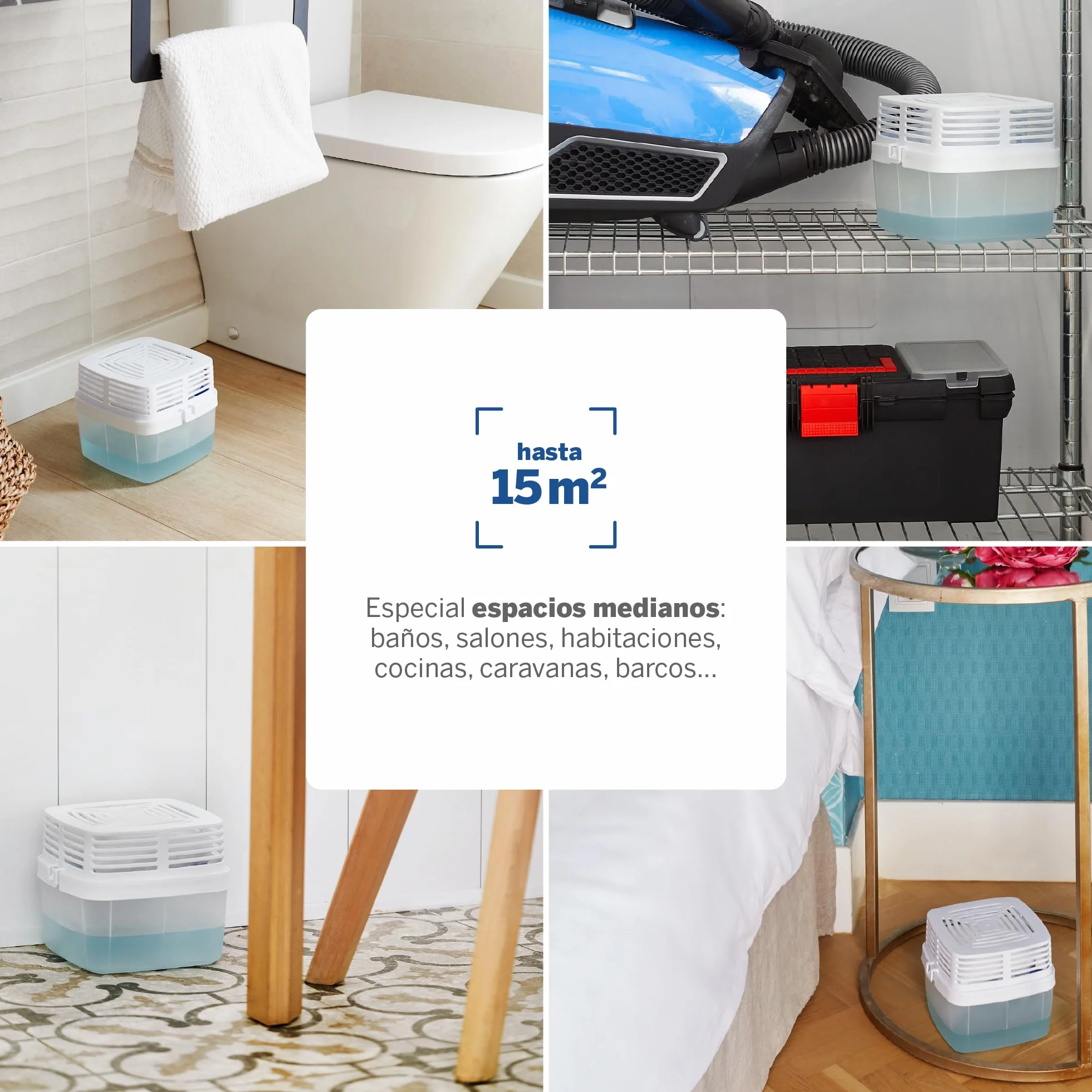 HUMYDRY Premium 450g. Deshumidificador sin enchufe con bolsa antihumedad | Evita moho, condensación y olor a humedad | Ideal para habitaciones, cocinas y oficinas hasta 15m²