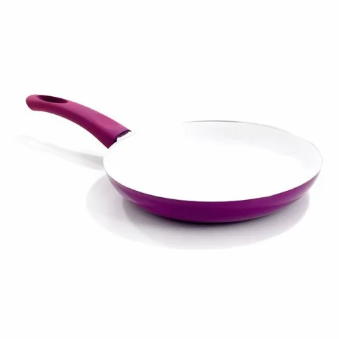 Vida sana con revestimiento de cerámica antiadherente sartén induccion – 8 Eco Friendly Durable sartén – púrpura en color