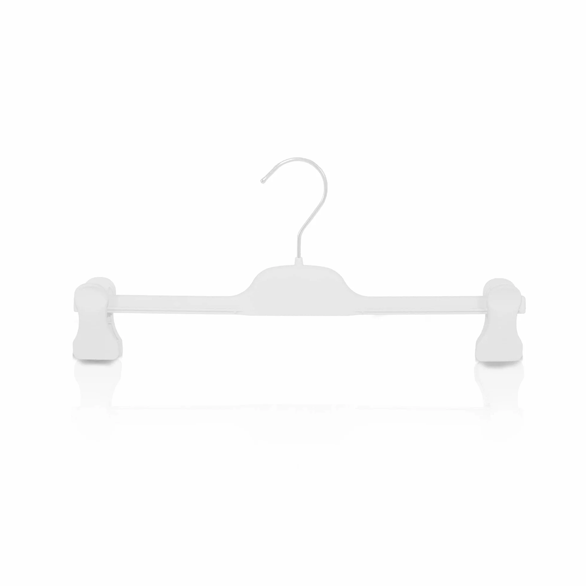 Kiroplast 20 Perchas de Pantalones de Goma Rosa para Pantalones Antideslizantes Pinzas para la Piel Faldas 36 cm (Blanco)