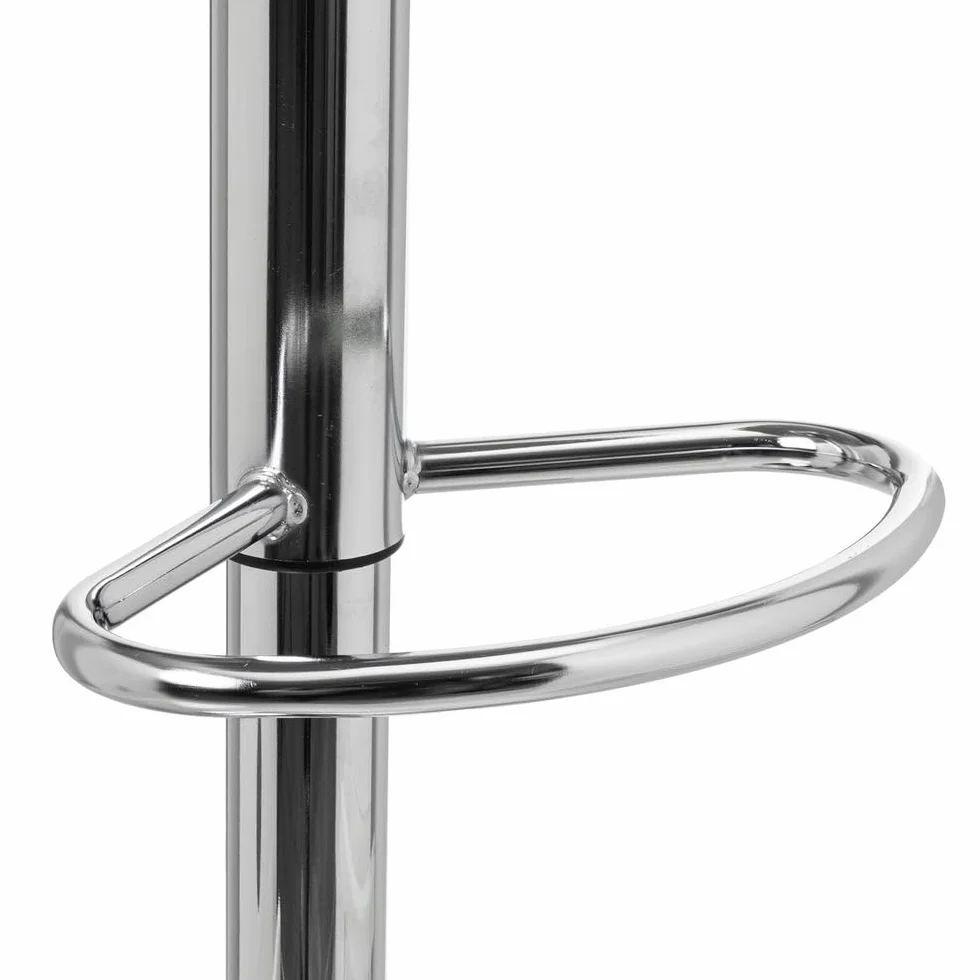 LOLAhome Taburete Alto Cocina Giratorio 360° Regulable Altura 83-104 cm Respaldo Metal Reposapiés Blanco