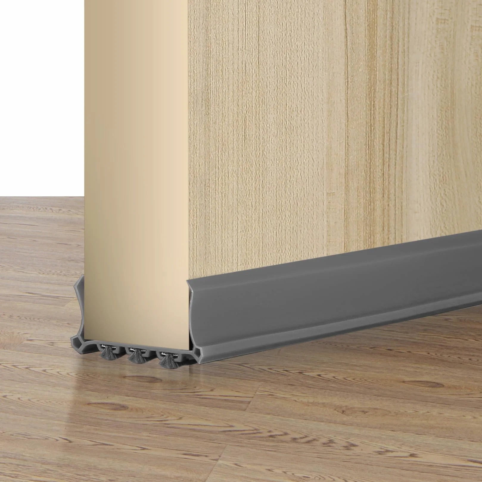 Burlete para Puerta 100cm, Autoadhesivo, Protector contra Corrientes de Aire y Polvo, Grosor 3,5-5,5cm, Hueco 0,3-2cm