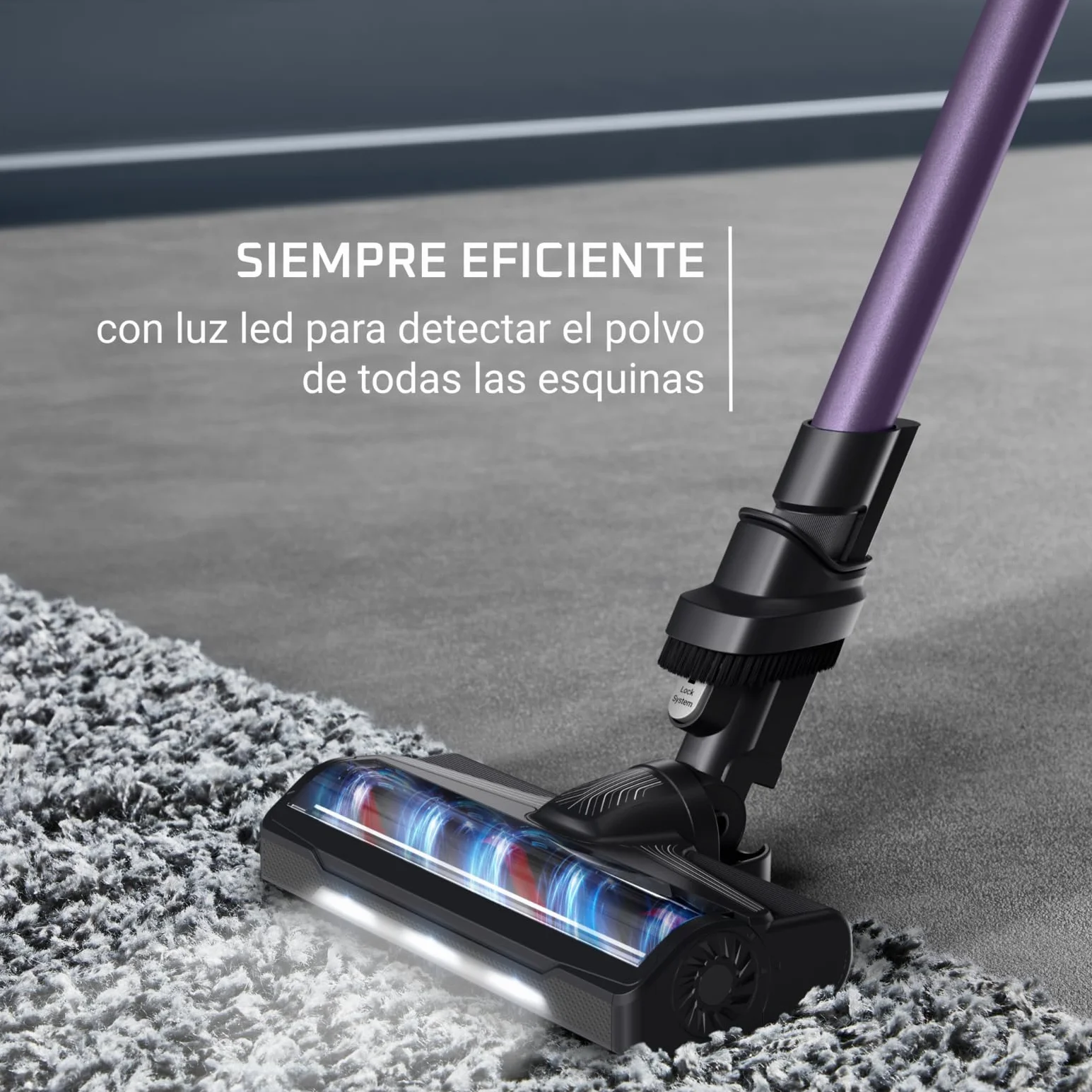 Rowenta X-Pert 7.60 Aspiradora sin cables, 140W, filtro HEPA, 45 min, luz LED, lila