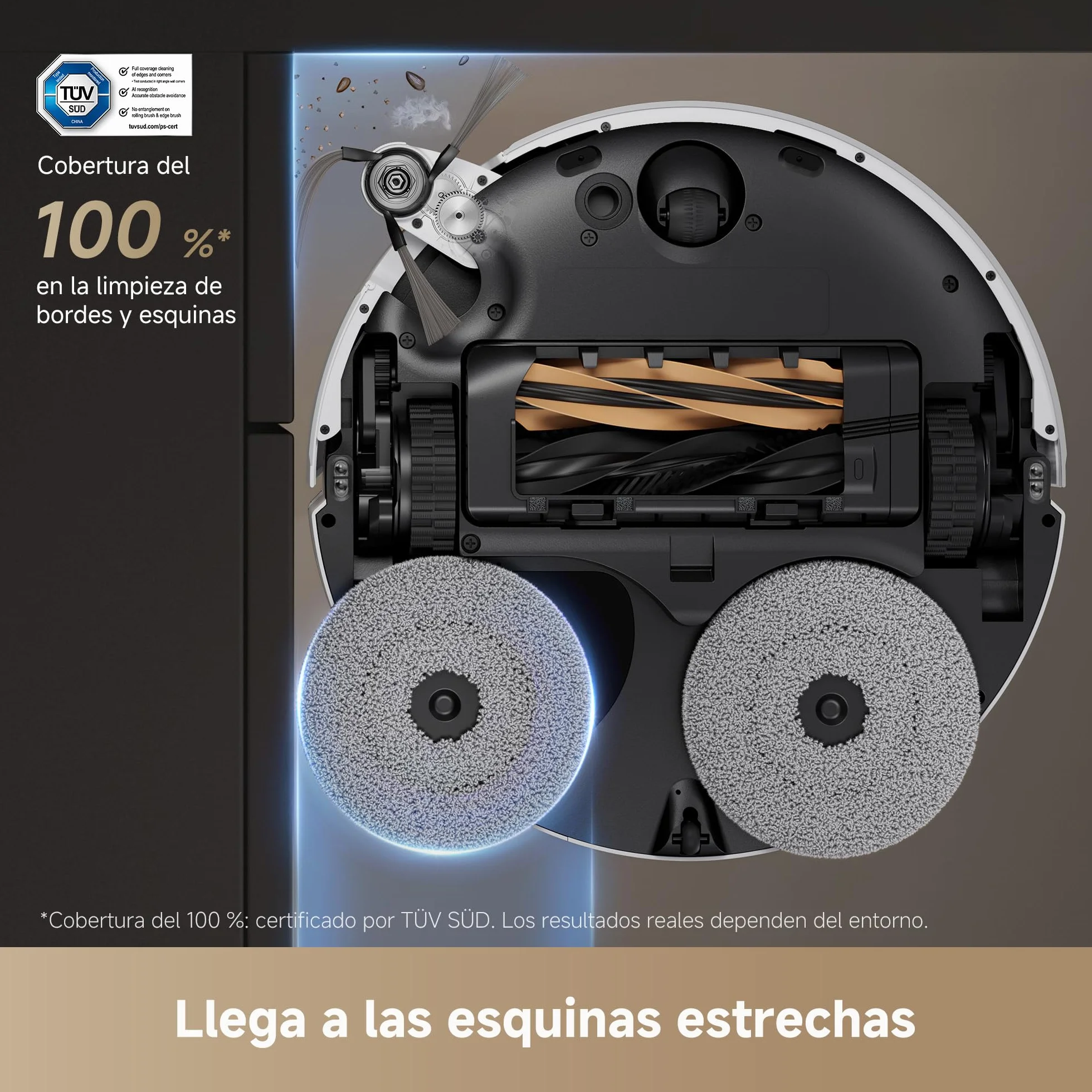 DREAME X50 Ultra Robot Aspirador y Fregasuelos, 20000Pa Succión, Obstáculos hasta 6cm, Radar Elevado, App, Blanco