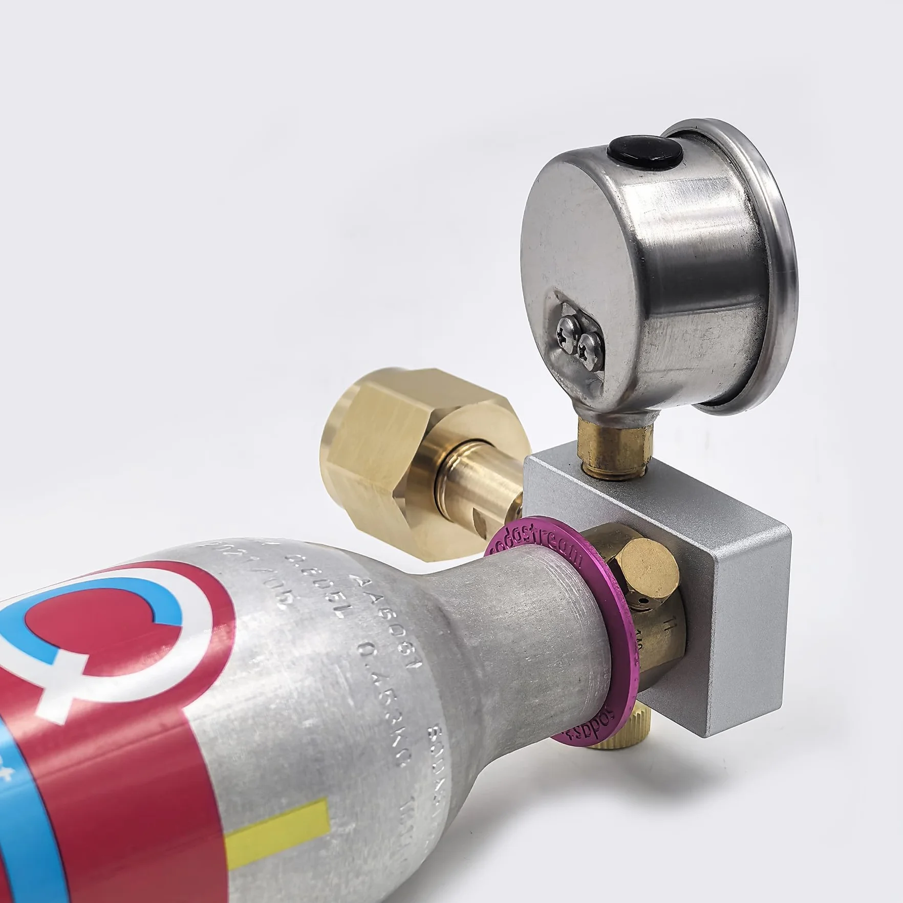 DRYHTEN Estación de recarga de dióxido de carbono adaptador calibre Sodastream DUO Terra Art Gaia Pink cilindro Quick Connect