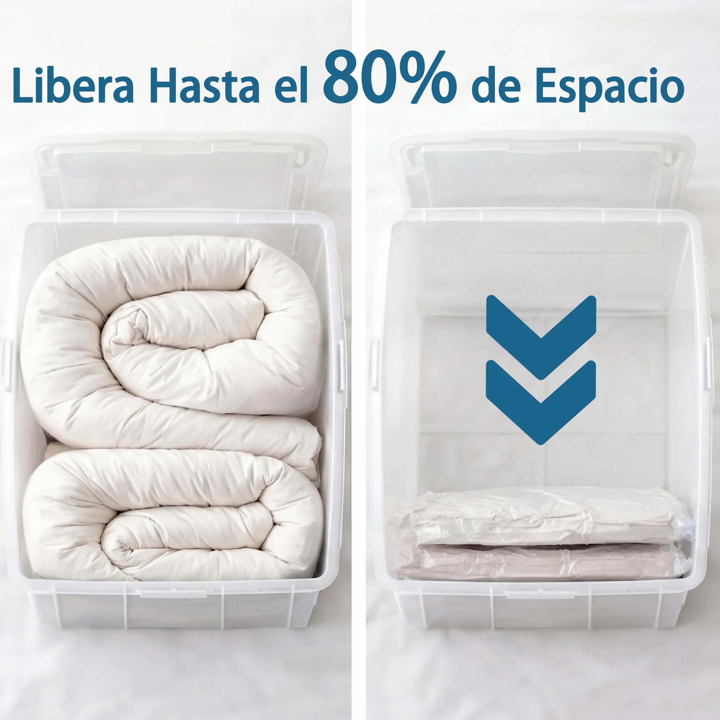H HANSEL HOME Bolsas de Almacenamiento al Vacío 12 Unidades Reutilizables Resistentes Ahorro Espacio