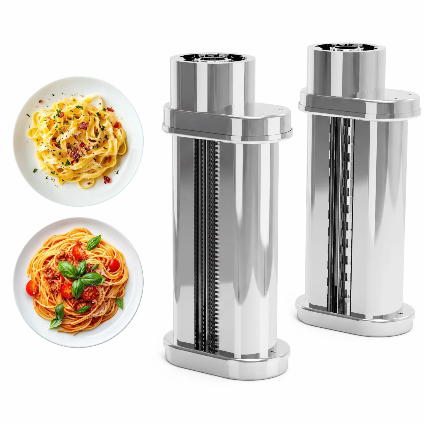 Juego de cortador de espagueti y cortador de fettuccines - Fabricante de pasta adecuado para la caraSM-1504P y SM-1504BM - Máquina de pasta eléctrica de acero inoxidable – Fettuccine Maker -