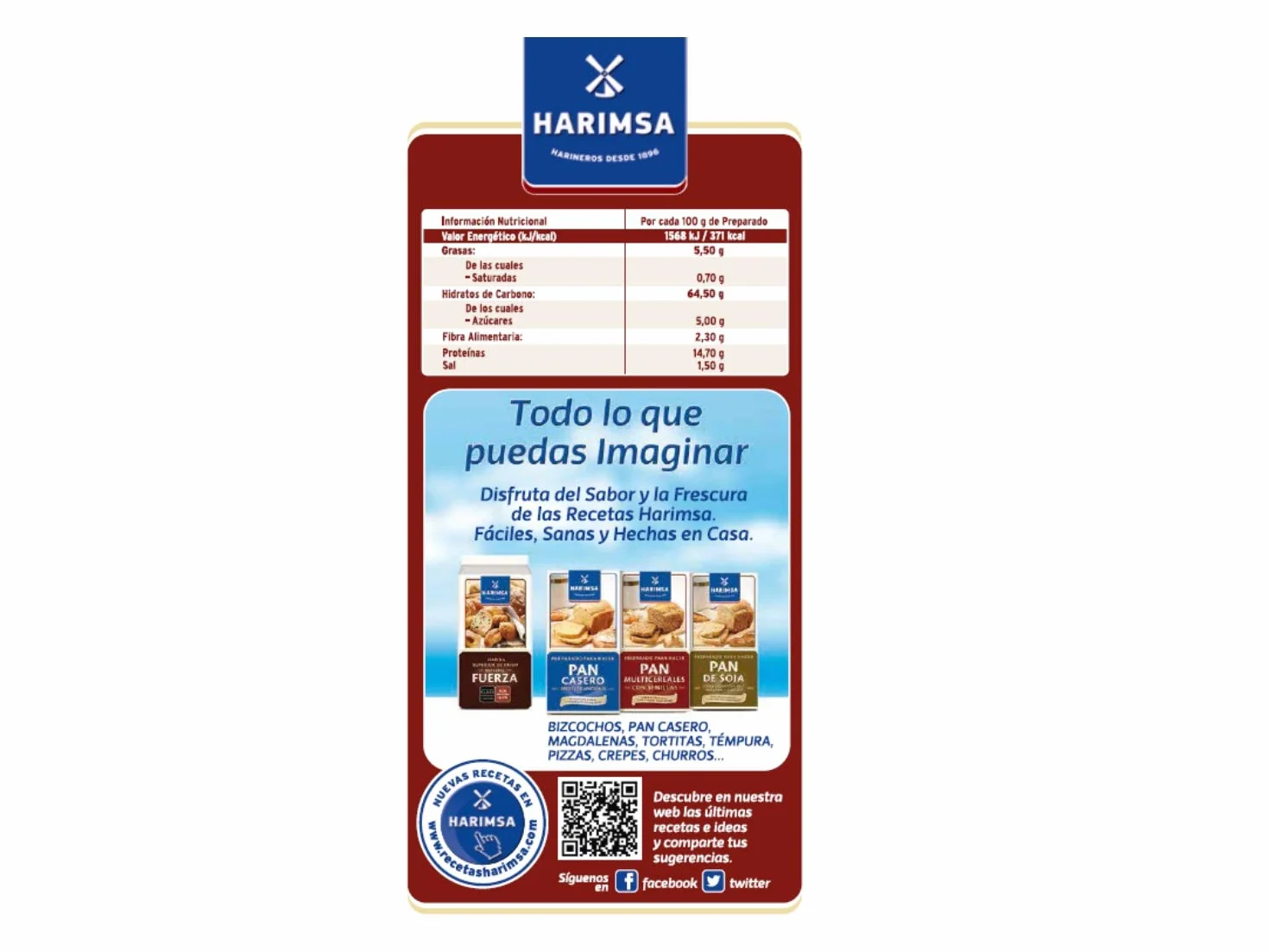 Harimsa Preparado Pan Multicereales 500 g
