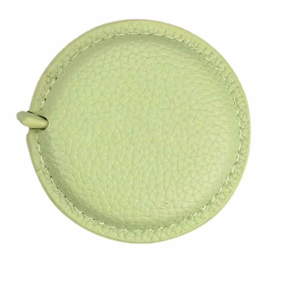 Cinta métrica Suave retráctil de 1,5 M/60 Pulgadas, Funda de Cuero, Regla de medición Flexible de Doble Escala de Bolsillo for Cintura Corporal de Tela(Green)