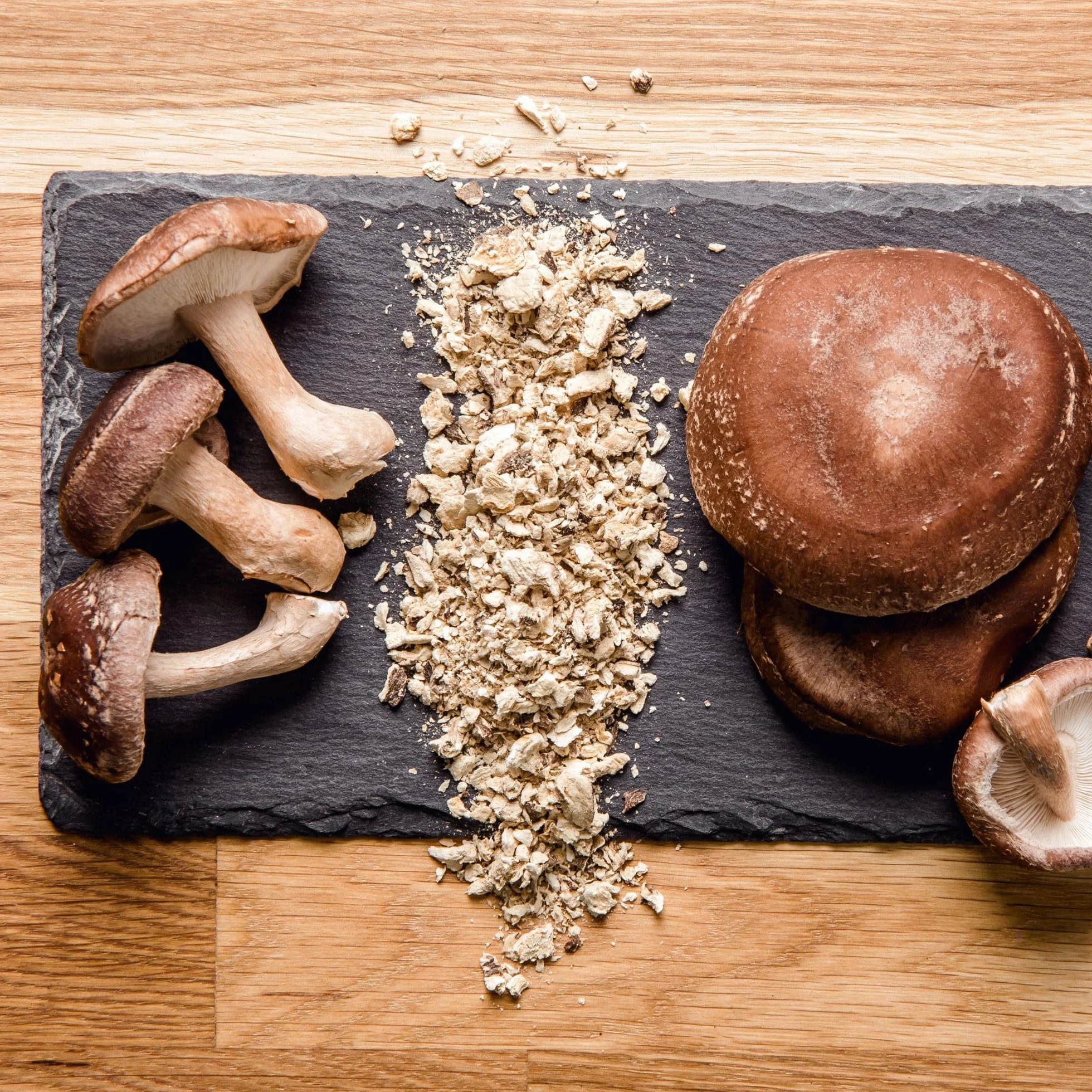 Setas Shiitake Orgánicas Molidas 125g Polvo Deshidratadas para Cocinar