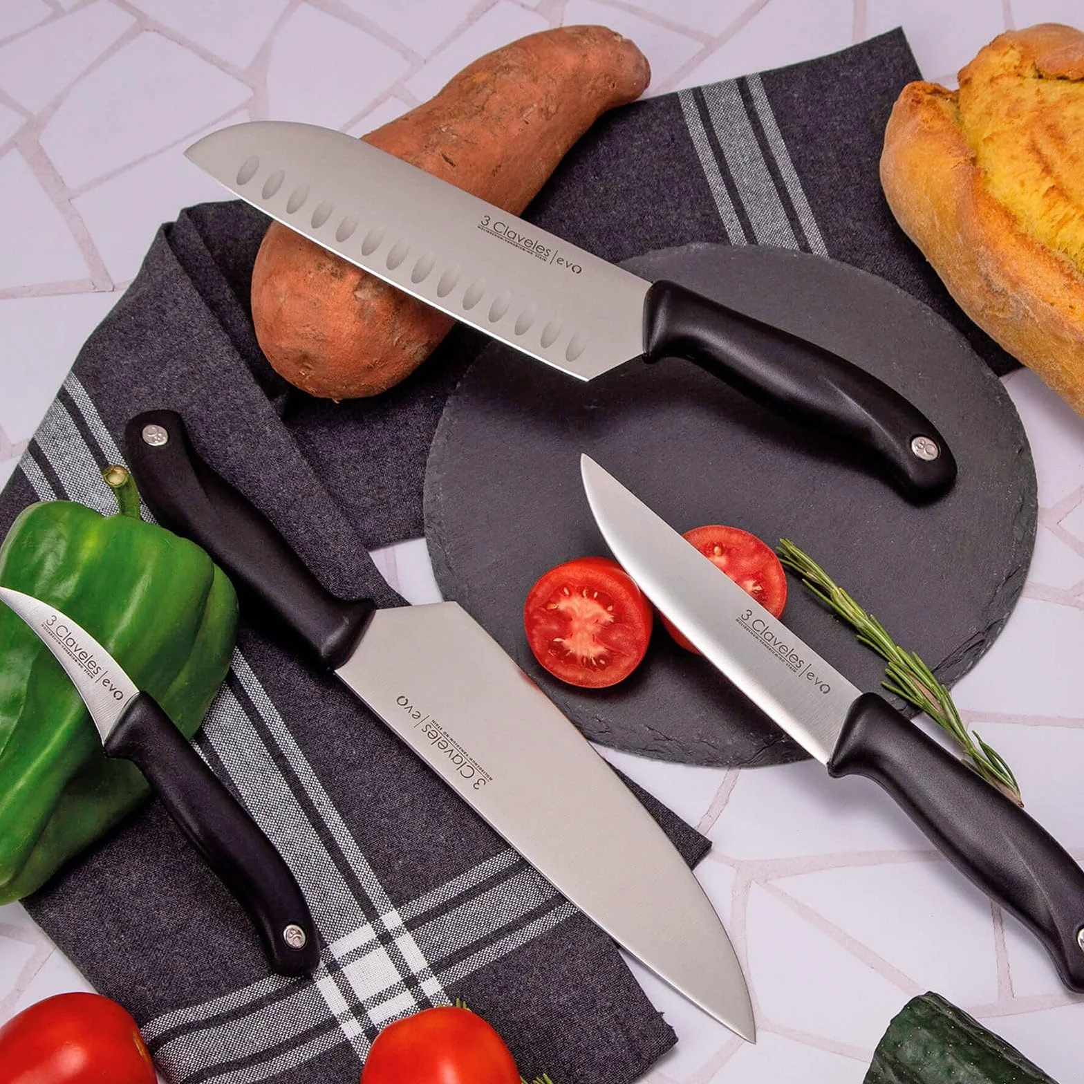 3 Claveles Evo Cuchillo panero 20 cm