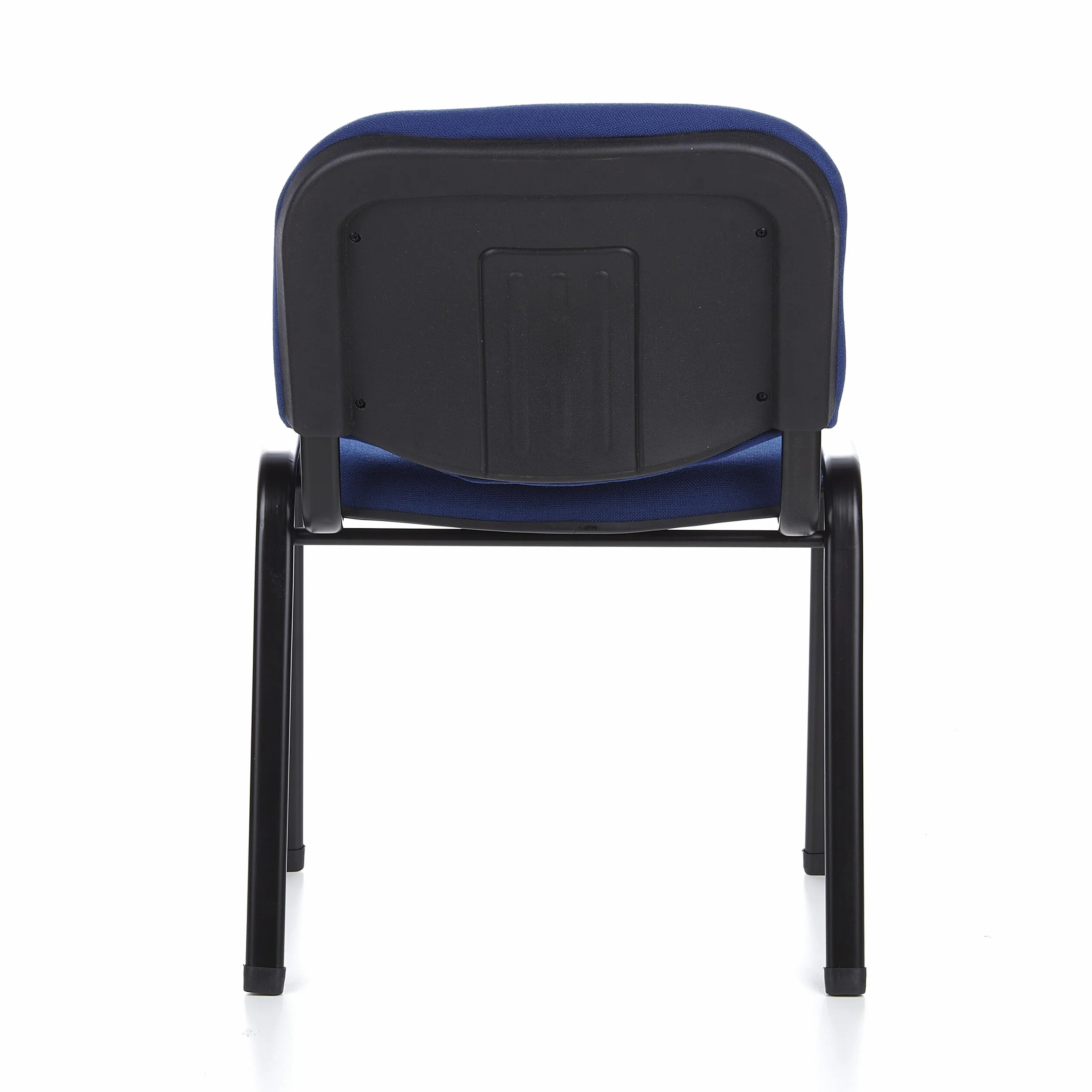 hjh OFFICE 4X Silla de confidente Silla de visitante XT 600 Tela Lote de 4 tapizadas Respaldo ergonómica Apilable Azul