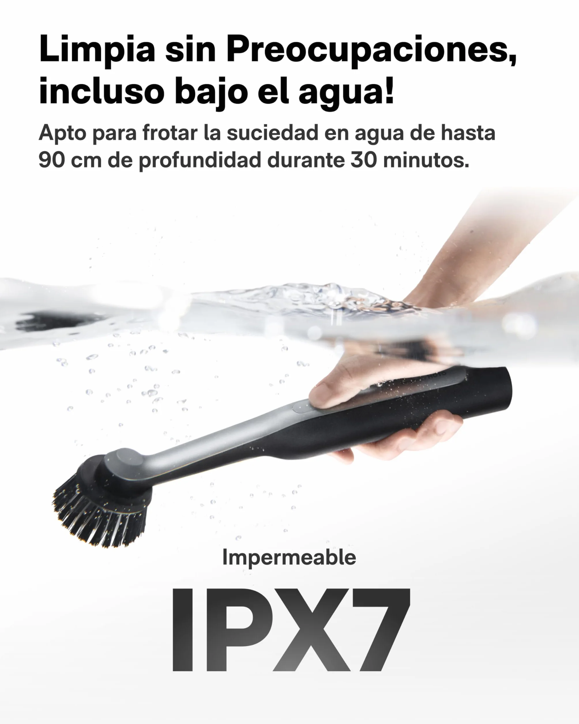 HOTO Wand™ Cepillos Limpieza Hogar Eléctrica, Cepillo para Limpiar Juntas Recargable con 12 Cabezas de Cepillos, IPX7 Impermeable Total Cepillo Juntas Limpieza para Baño, Cocina, Azulejos, Grietas