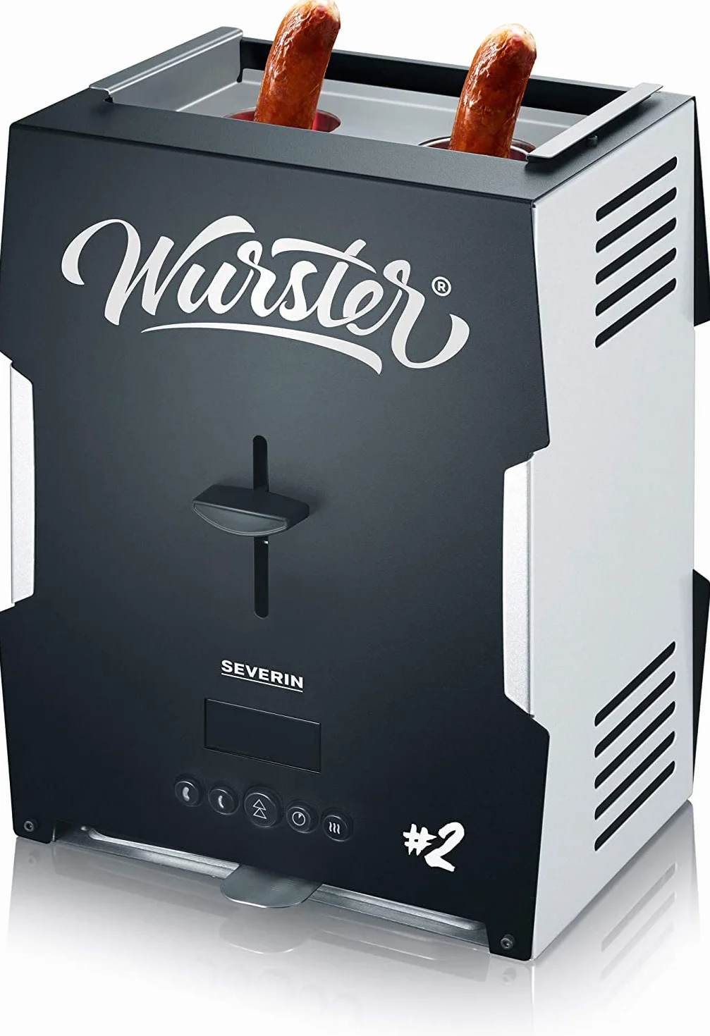 SEVERIN WT 5005 Salchichas eléctrica acero inoxidable negro 5 minutos incluye pinzas