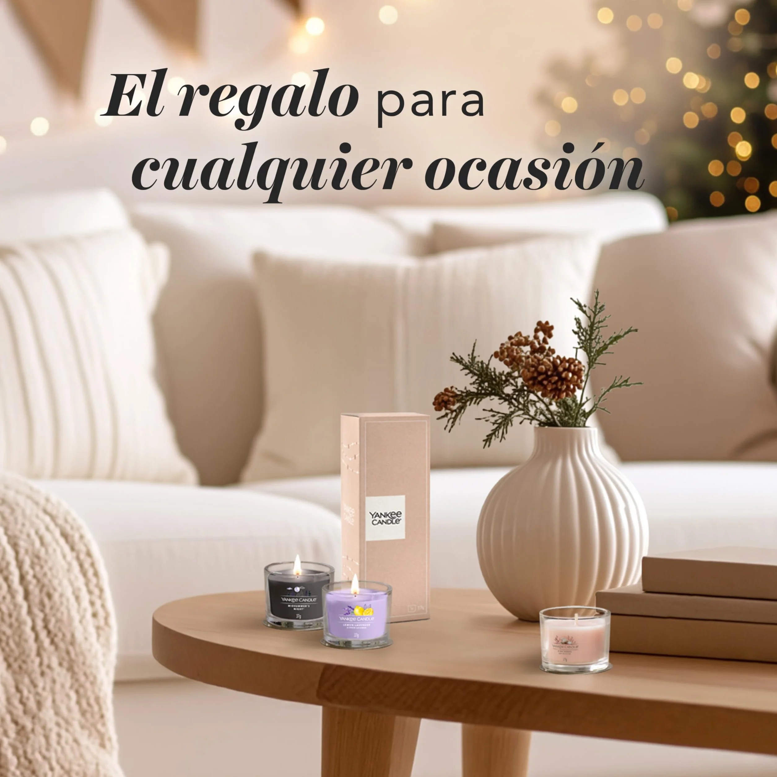 Yankee Candle Set de regalo de velas perfumadas | 3 mini velas votivas | Mezcla de cera de soja | Regalos perfectos para mujeres