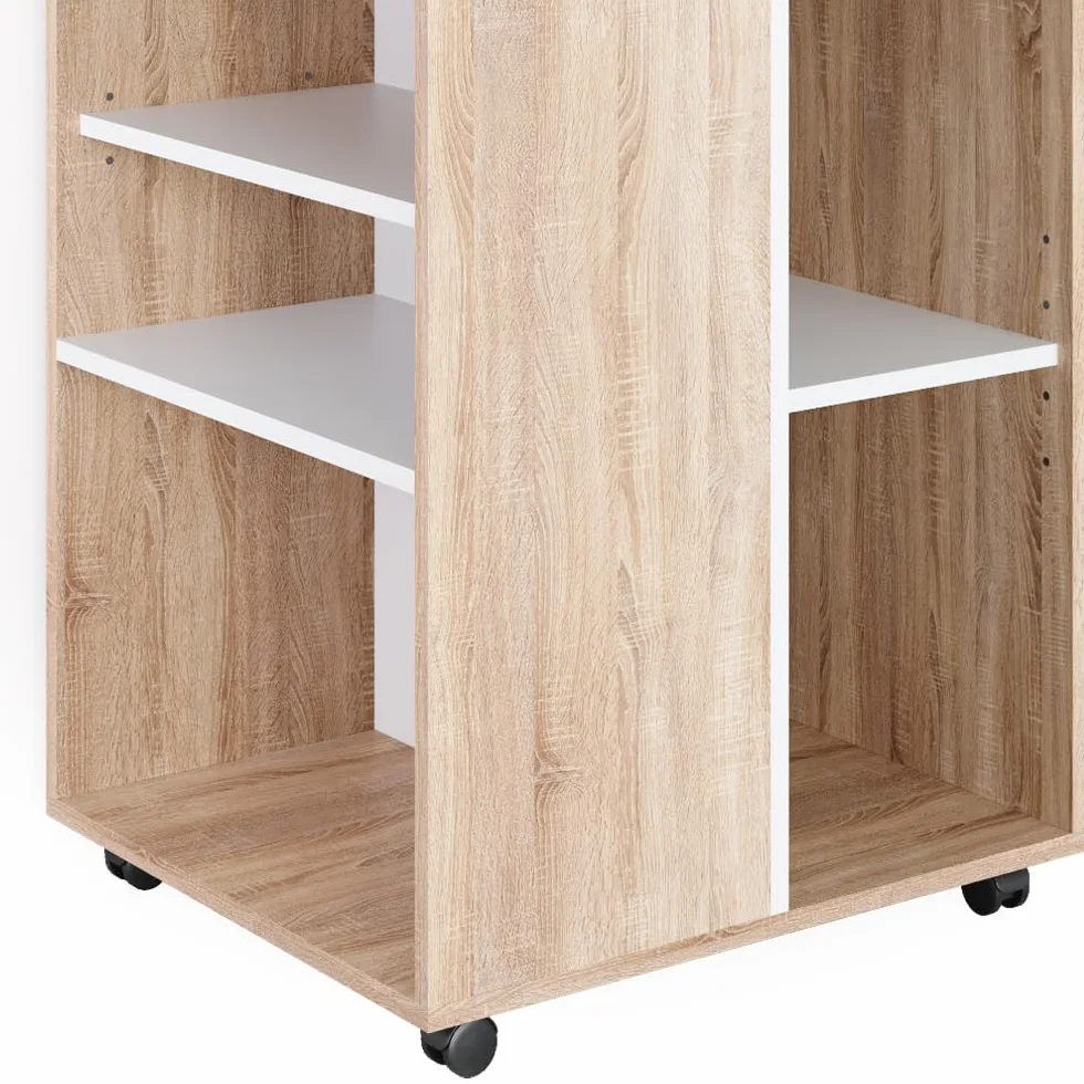 Vicco Carro con Ruedas, Sonoma, 59.4 x 52.6 cm, Uso Flexible con Ruedas para Movilidad