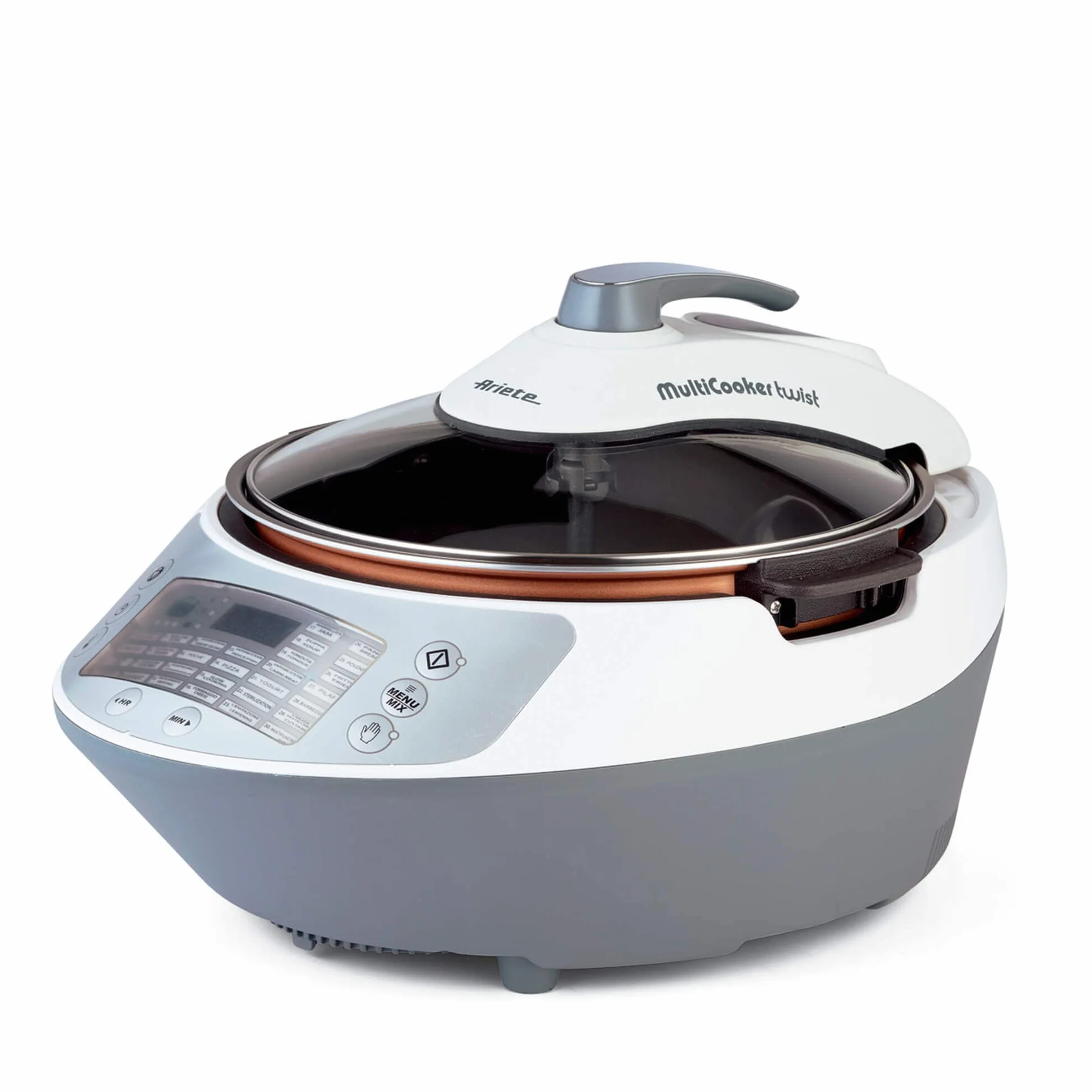 Ariete Olla a presión multifunción 2945 Multicooker Twist, 5 l, LCD, 30 programas, blanco/gris