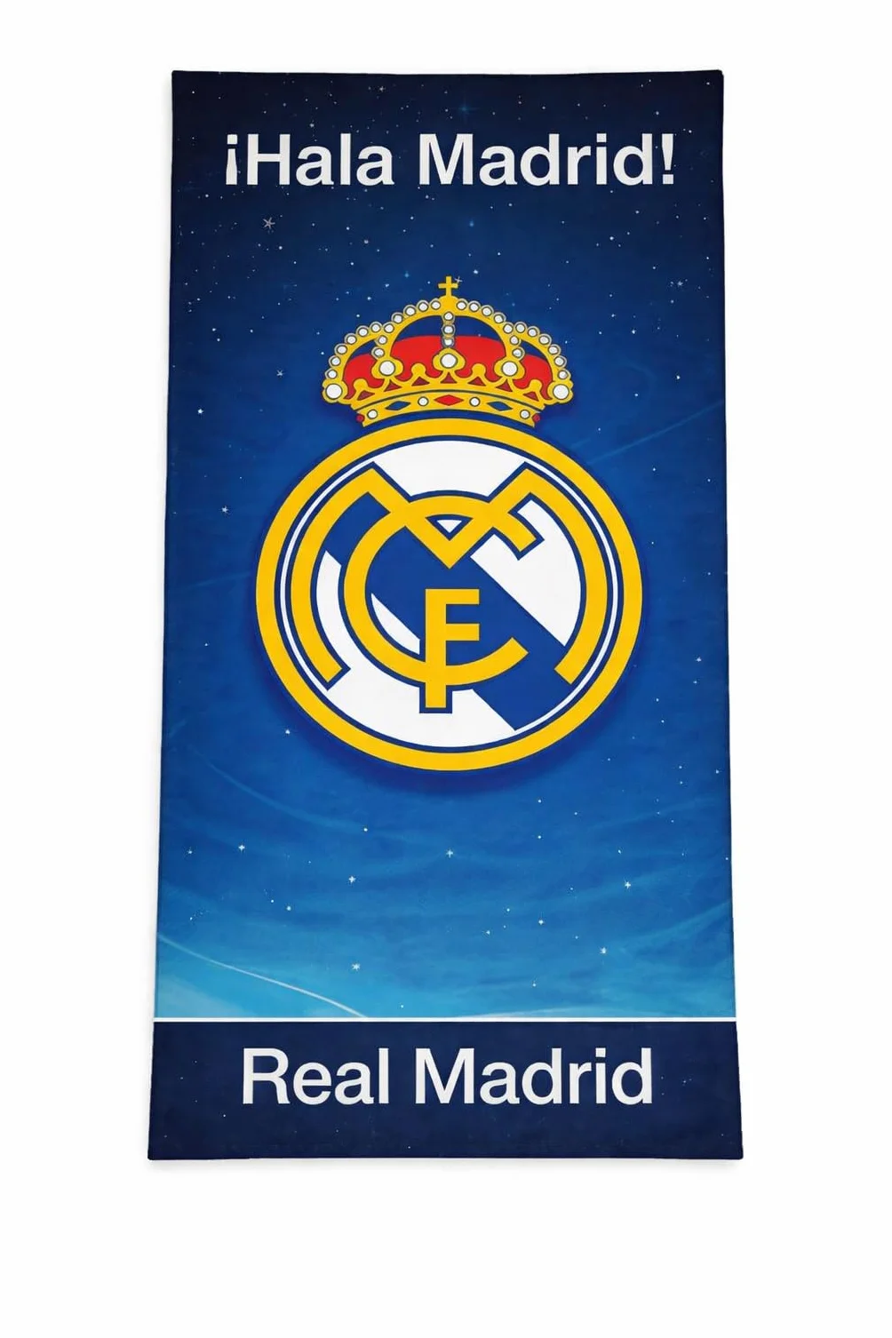 Real Madrid Toalla Playa Oficial 70x140 cm – 100% Microfibra, Secado Rápido, Ligera y Compacta – Toalla Piscina, Viaje y Deporte – Diseño Original Club Fútbol (HALA Madrid)