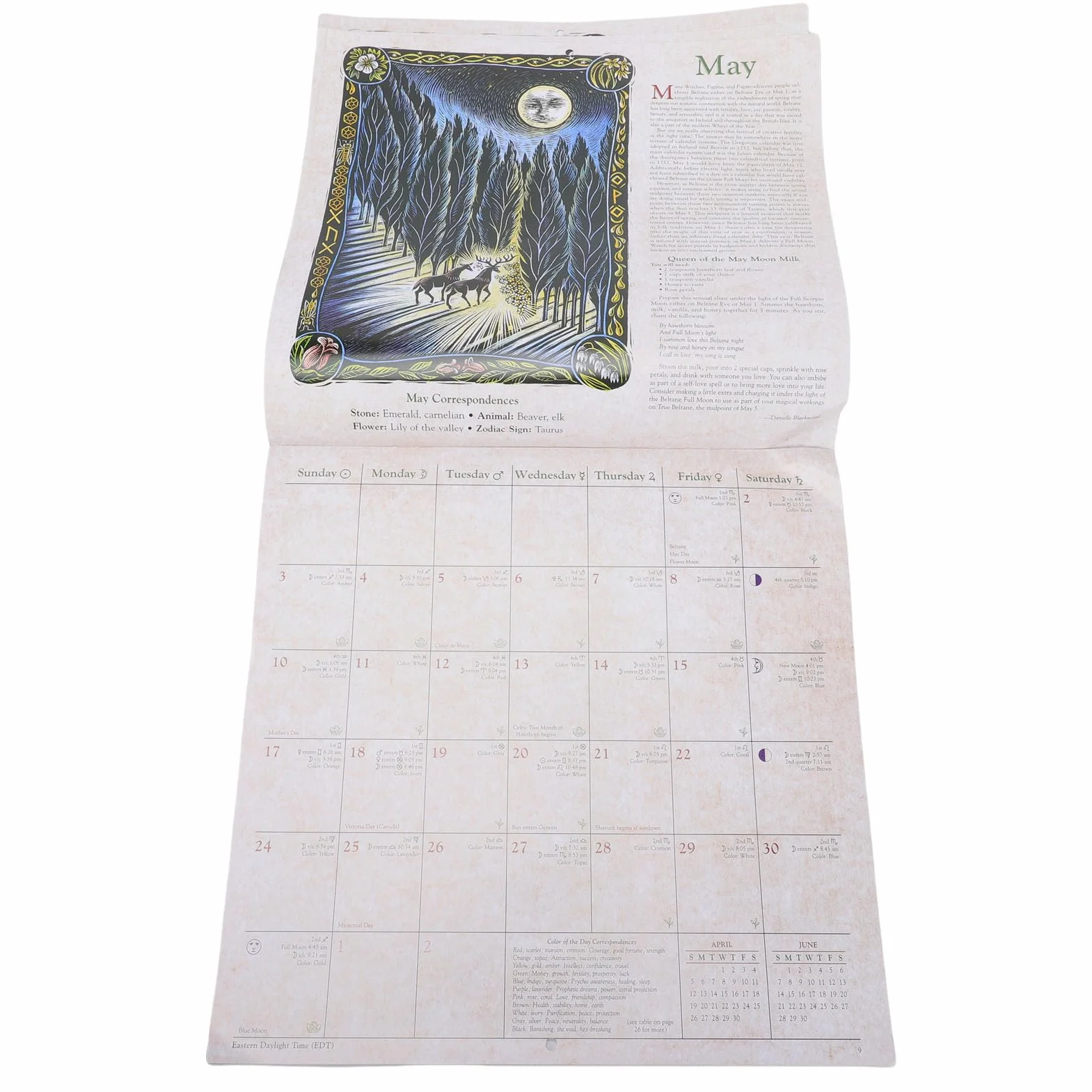Calendario de Brujas 2026, Planificador Astrológico con Fases Lunares y Rituales de Hechizos