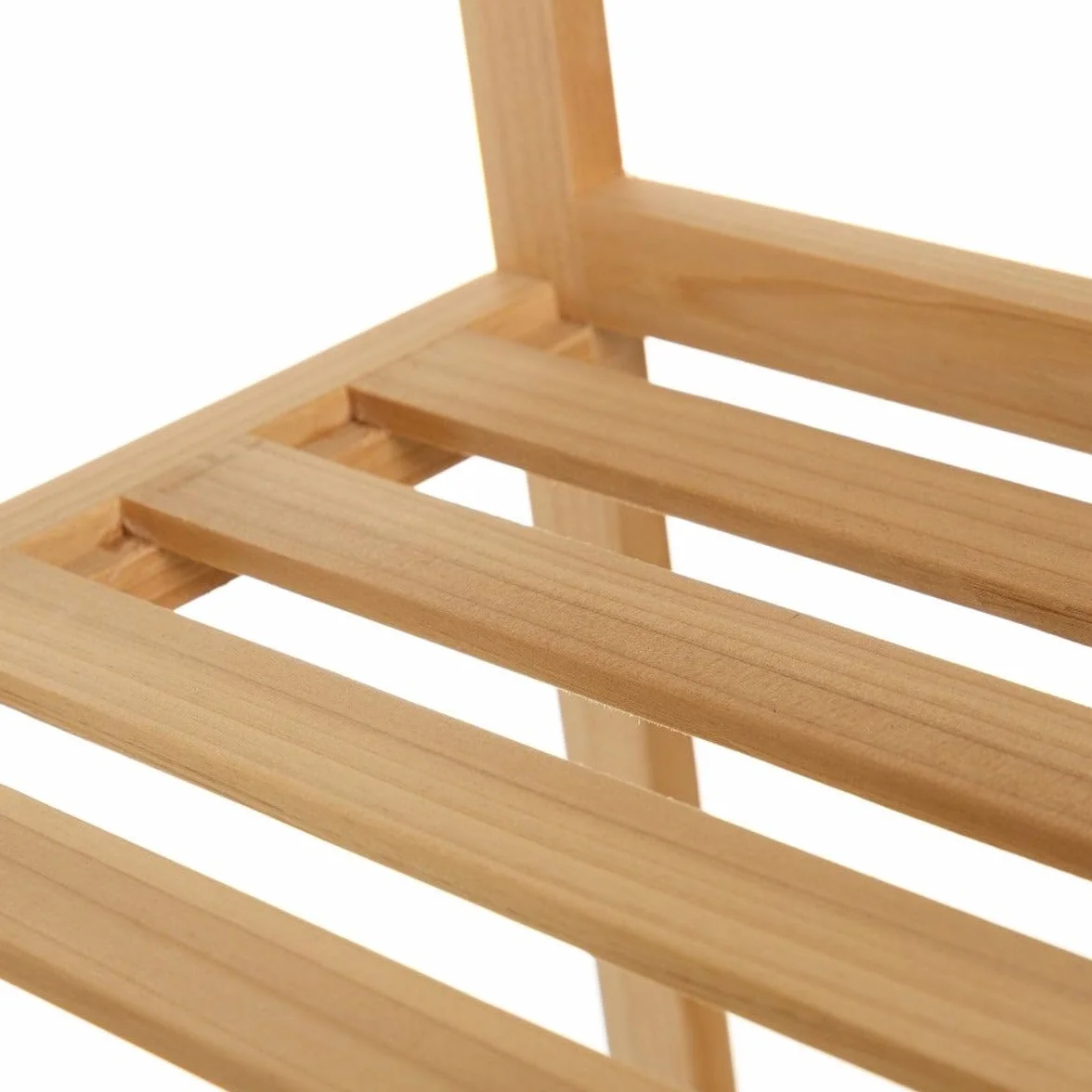 Estantería de Madera de Abeto Natural 3 Estantes 35x30x70 cm Decorativa Rústico Moderna