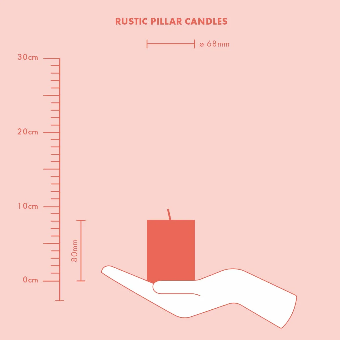 Bolsius Vela rústica de pilar - Rosa suave - Paquete de 4 - Larga duración de combustión de 35 horas - Vela doméstica - Decoración de interiores - Sin perfume - Cera vegana natural - Sin aceite de