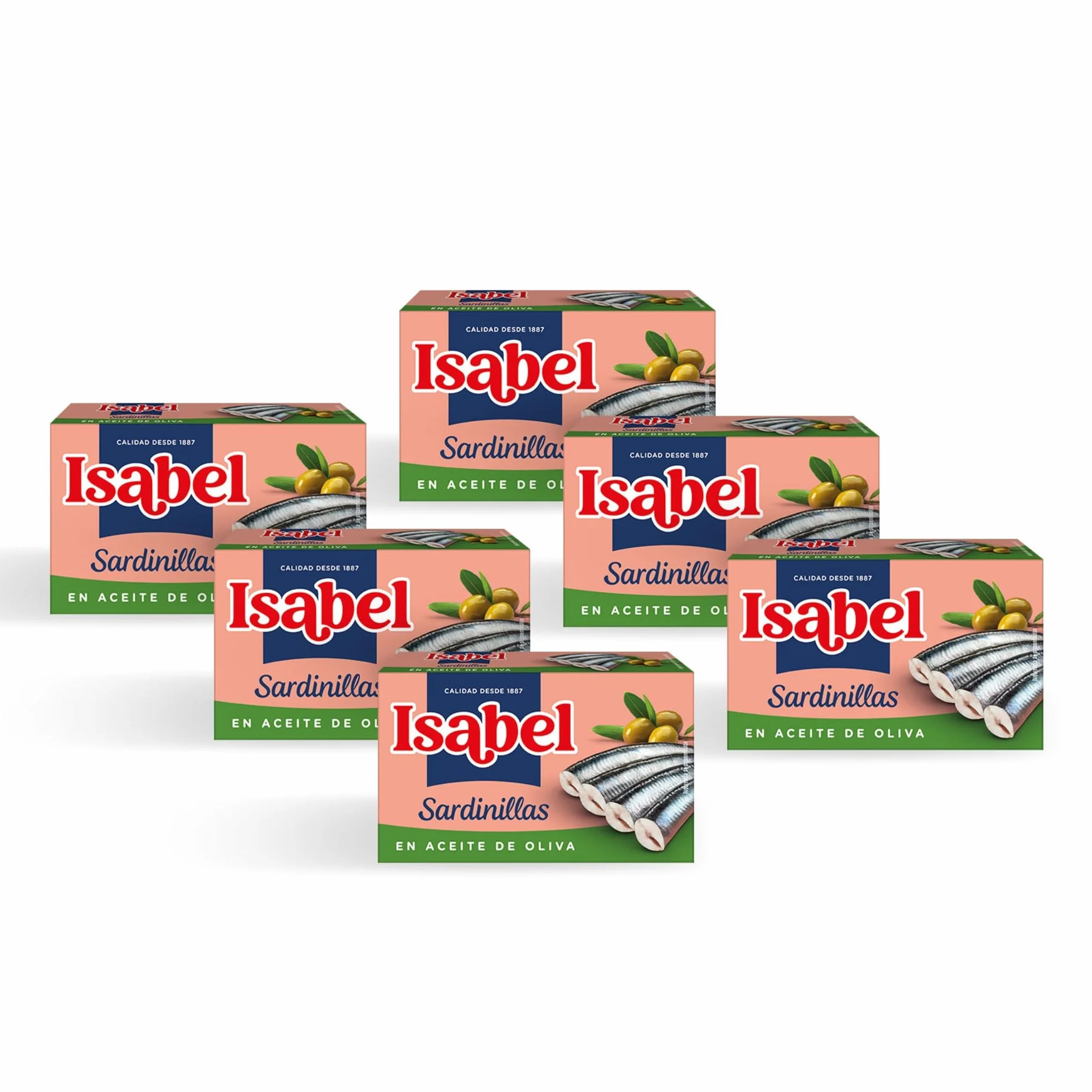 Isabel Sardinillas en Aceite de Oliva 6 Latas 81gr