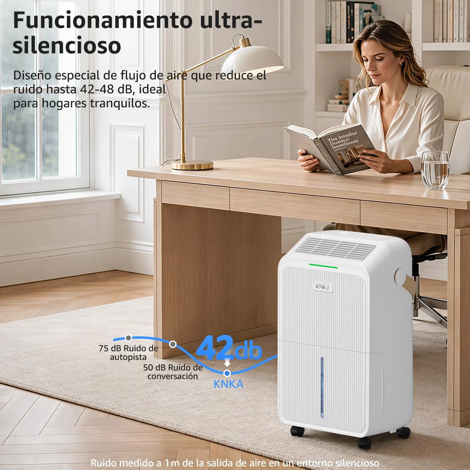 Deshumidificador, 16L/Día, Deshumificadores de Humedad Silencioso, Resultados En 30 Min, Consumo De Energía Reducido En Un 30%,Indicador De Humedad,Descongelación Automática,4 Modos,80m³ (Aprox. 32㎡)